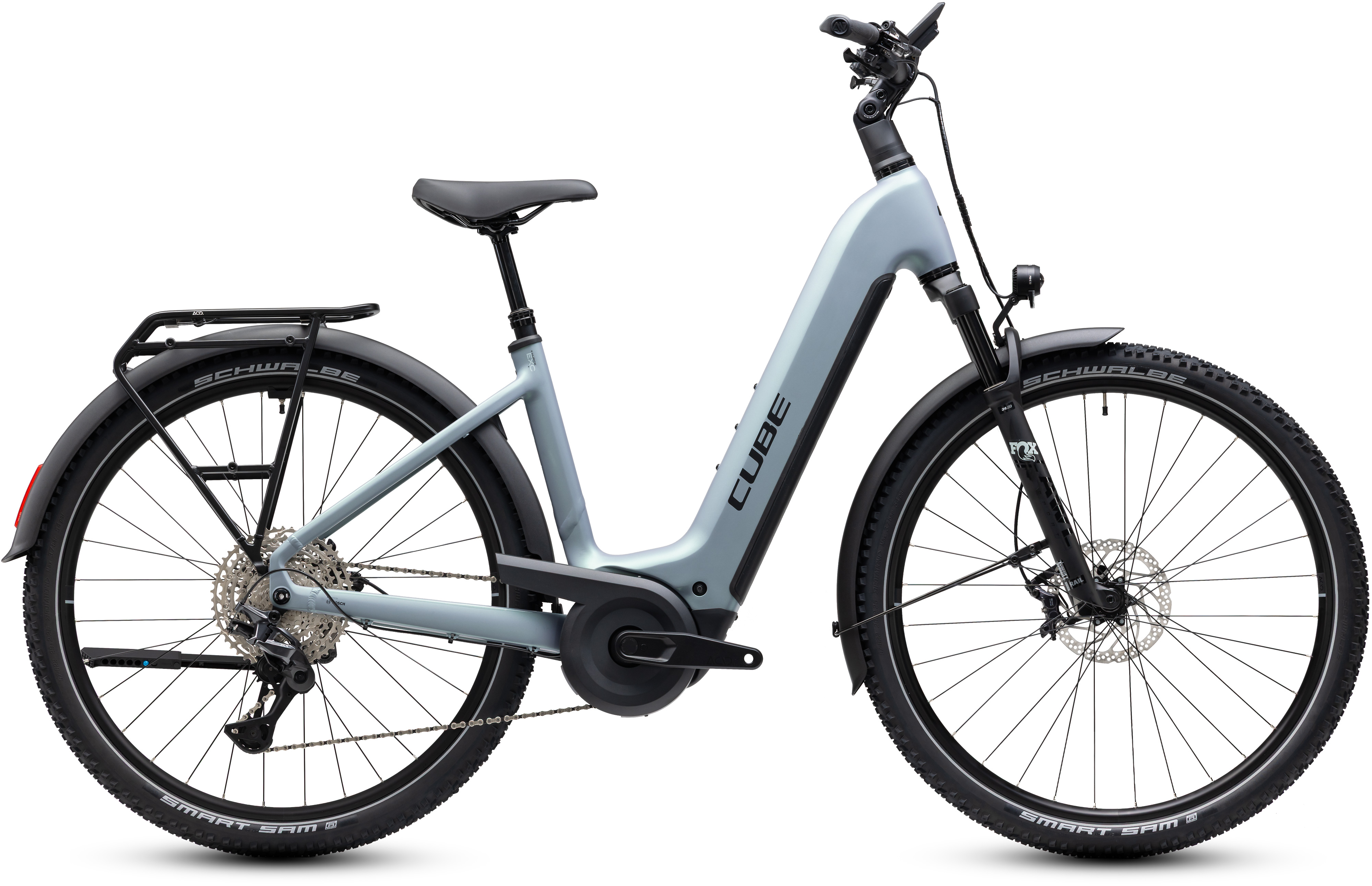Ciclism - BICICLETA ELECTRICA CUBE NURIDE HYBRID EXC 800 EASY ENTRY SEAGREY BLACK 2027 54 cm