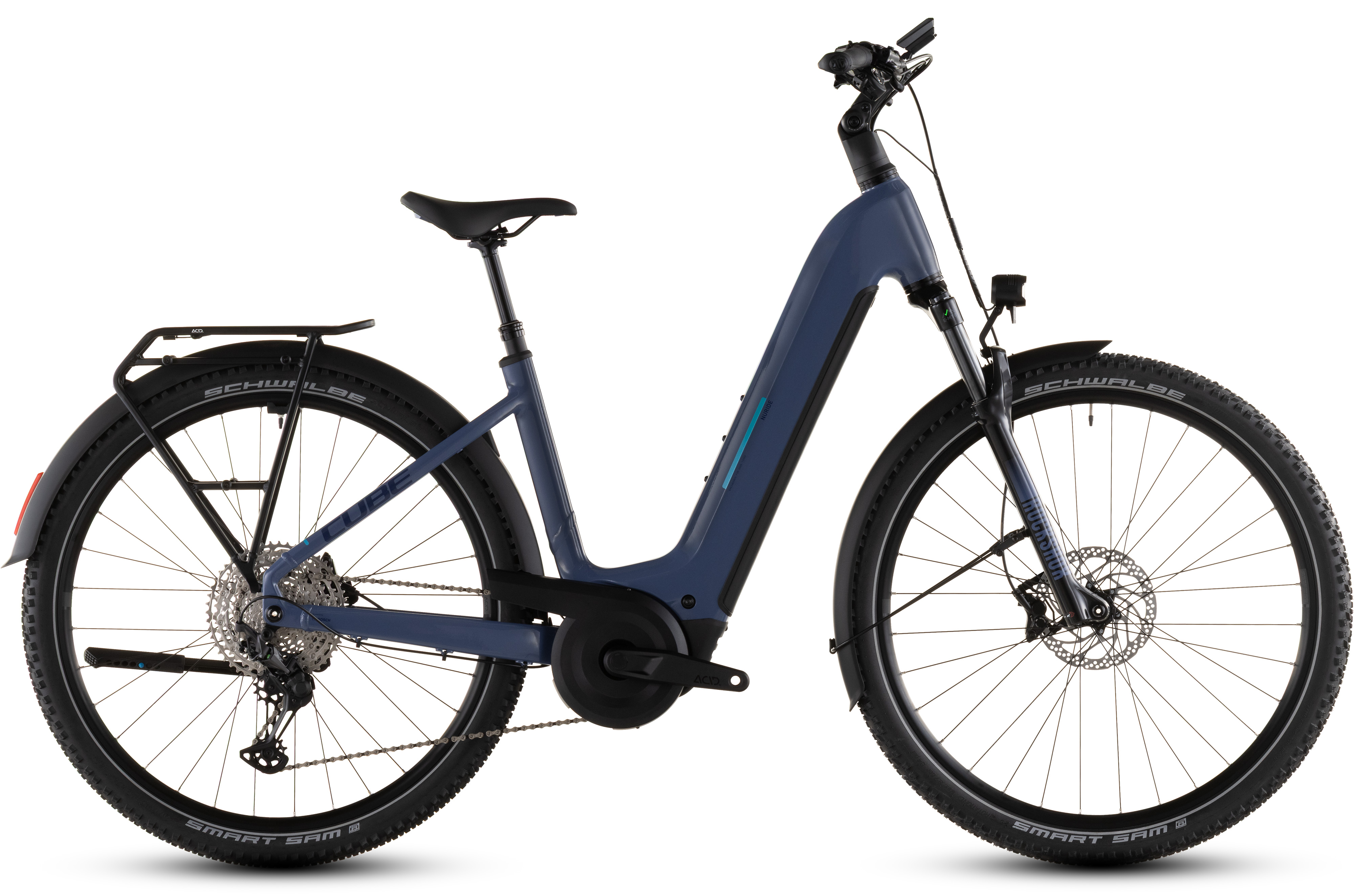 Ciclism - BICICLETA ELECTRICA CUBE NURIDE HYBRID EXC 800 EASY ENTRY JEANSBLUE BLUE 2026 50 cm