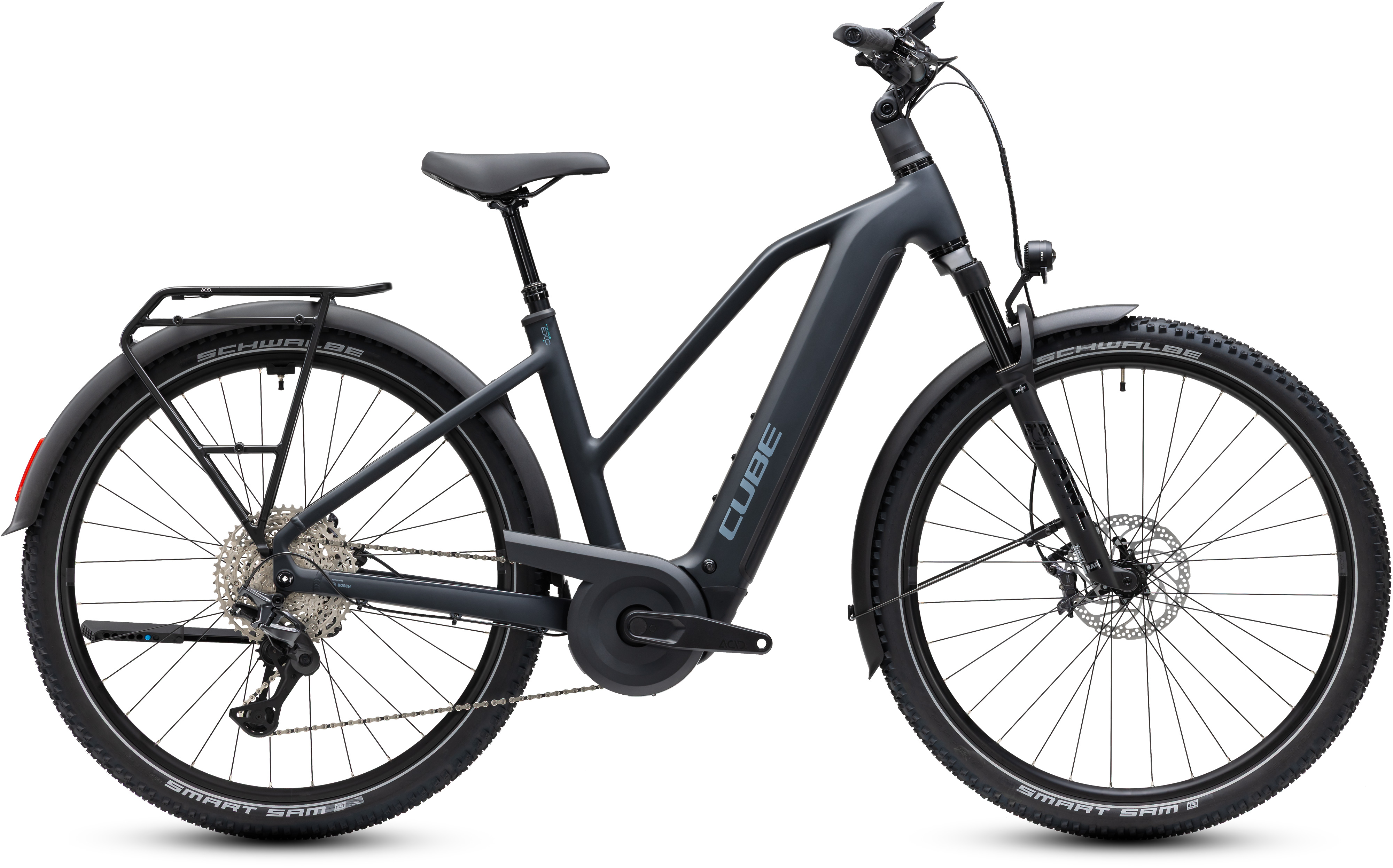 Ciclism - BICICLETA ELECTRICA CUBE NURIDE HYBRID EXC 800 TRAPEZE COAL CHROME 2027 50 cm