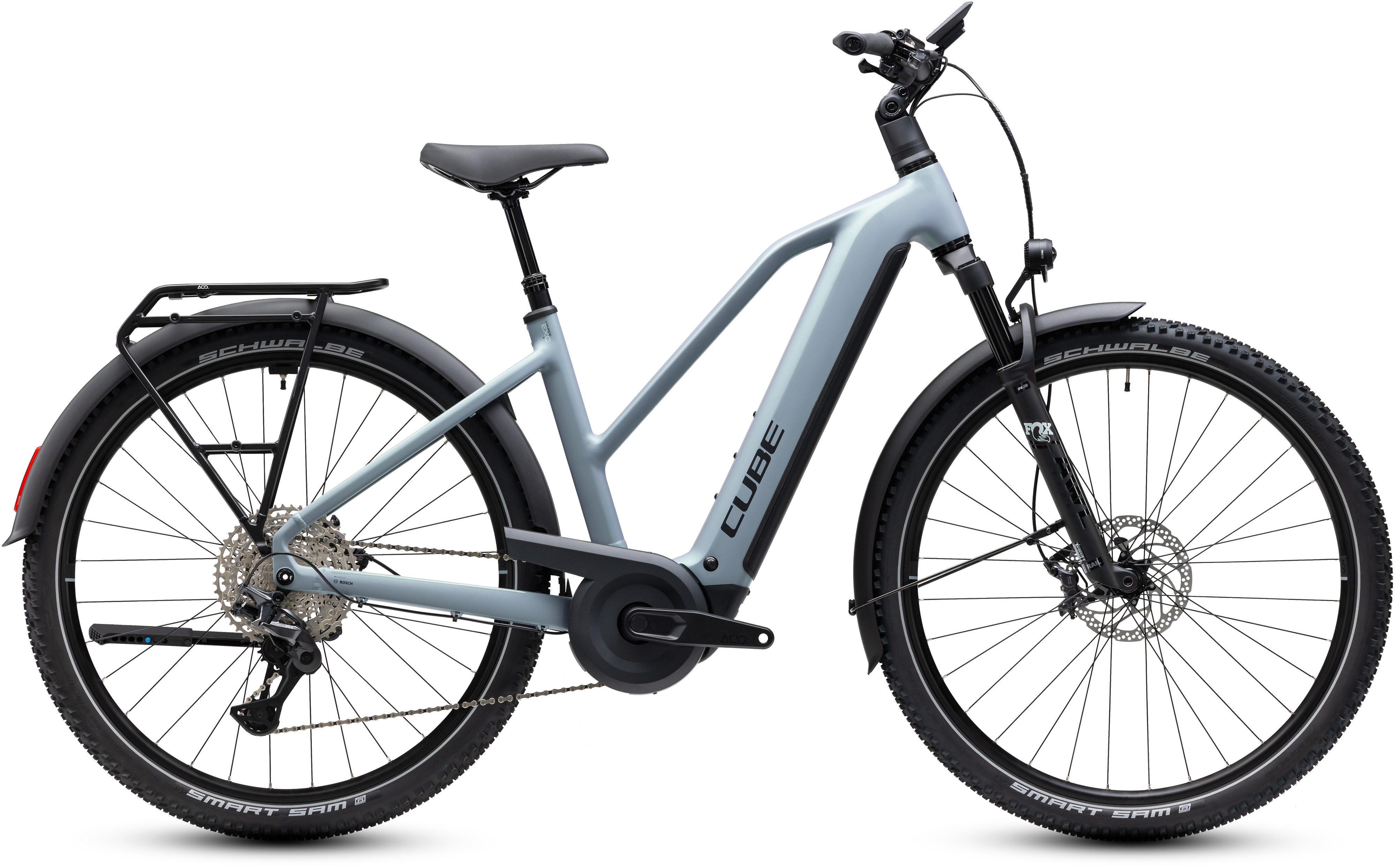 Ciclism - BICICLETA ELECTRICA CUBE NURIDE HYBRID EXC 800 TRAPEZE SEAGREY BLACK 2027 58 cm