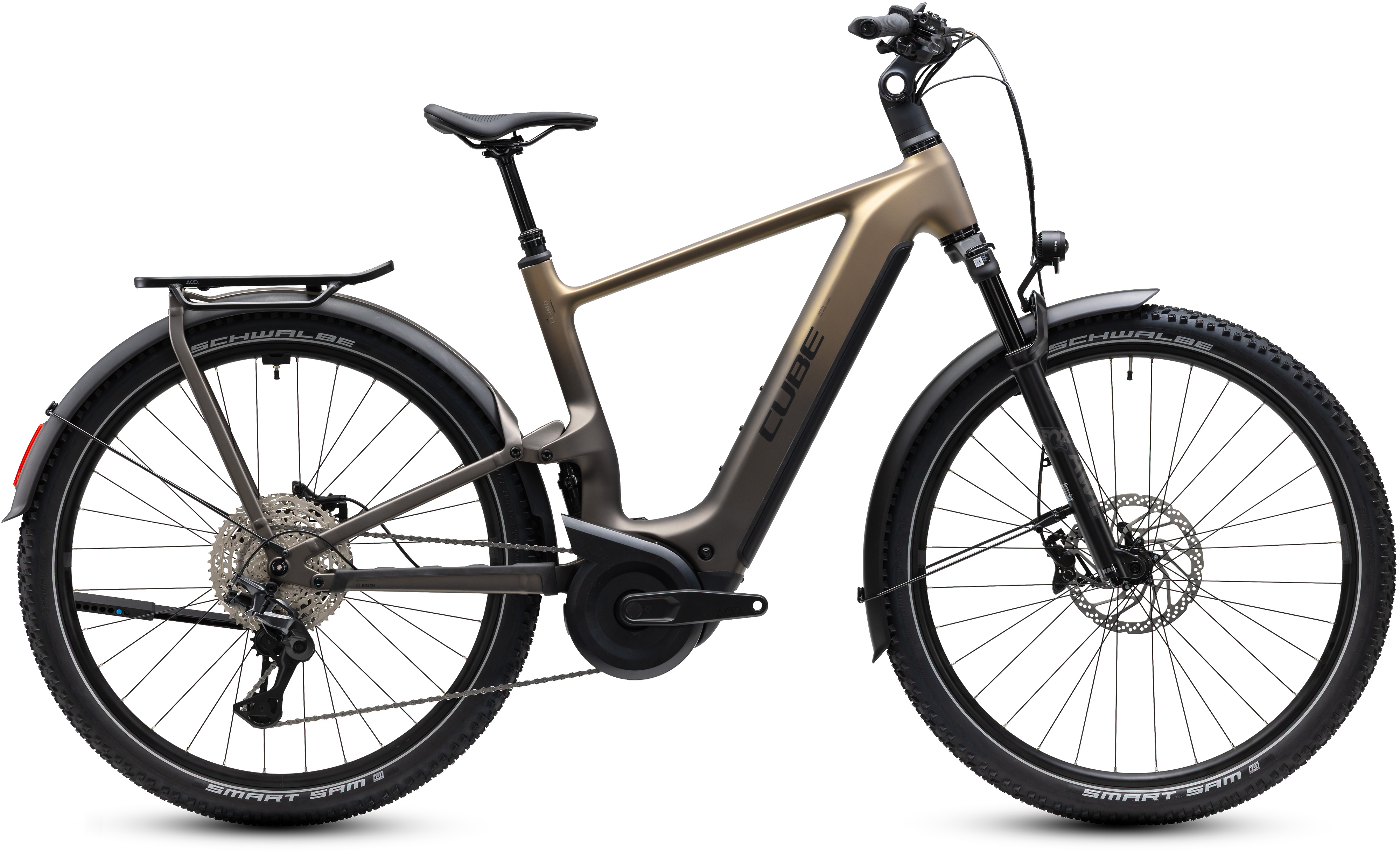 Ciclism - BICICLETA ELECTRICA CUBE NURIDE HYBRID ONE11 HPC SLX 800 GOLDENBROWN BLACK 2027 58 cm