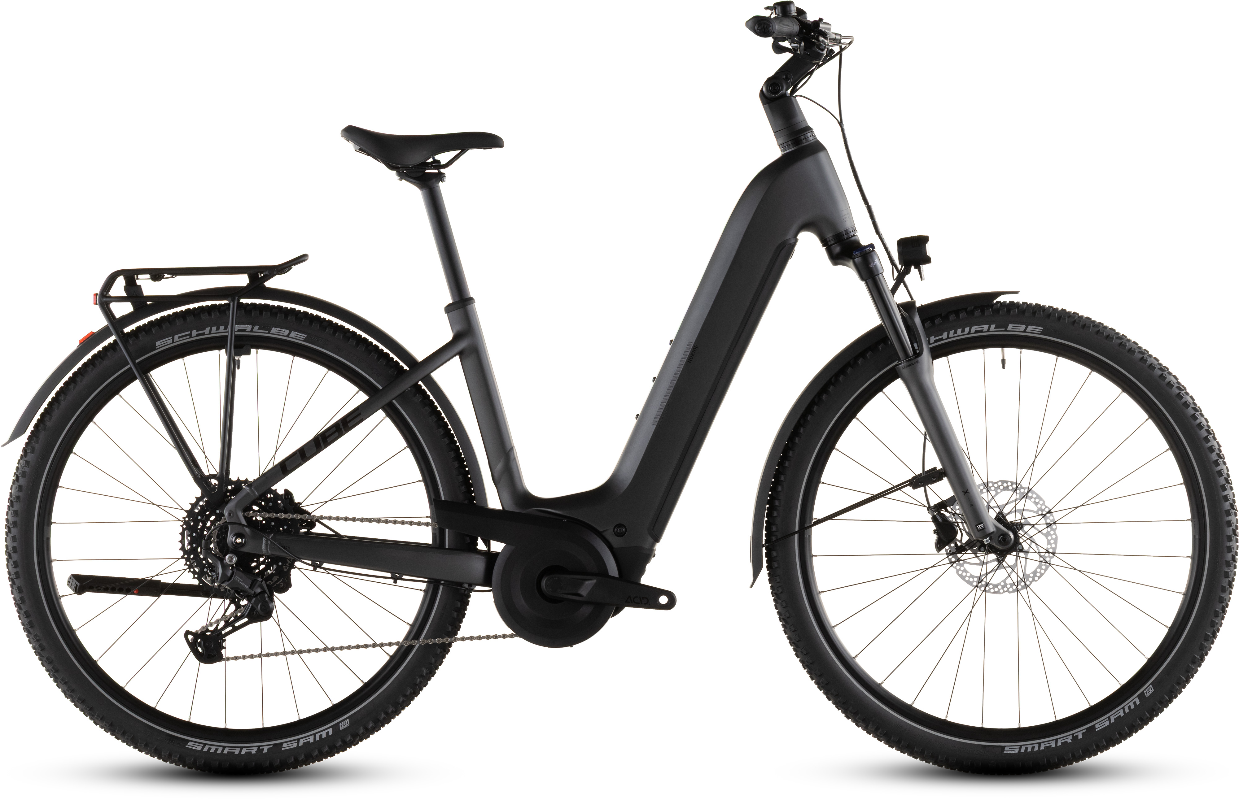 Ciclism - BICICLETA ELECTRICA CUBE NURIDE HYBRID PERFORMANCE 600 EASY ENTRY SLABGREY BLACK 2026 62cm