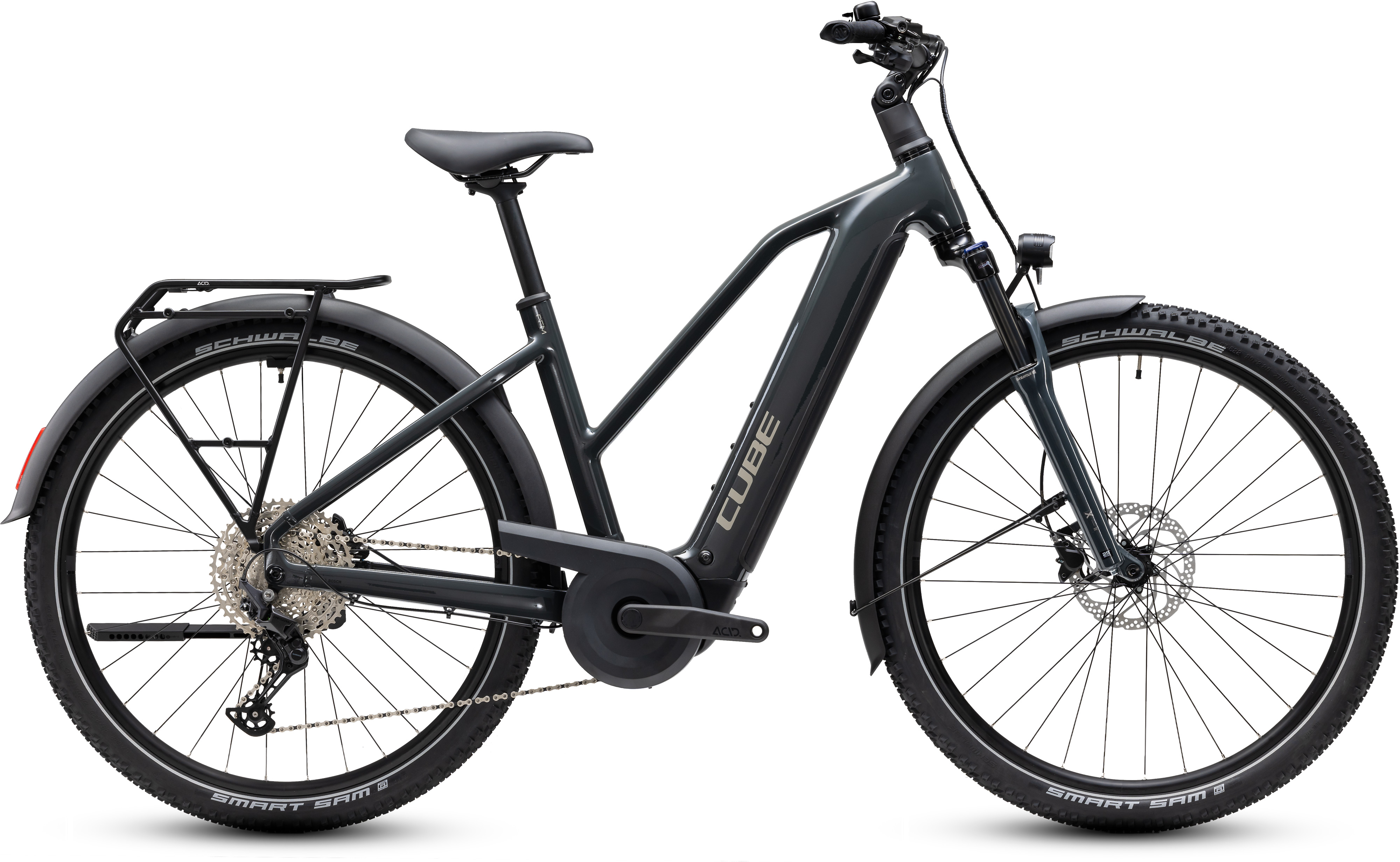 Ciclism - BICICLETA ELECTRICA CUBE NURIDE HYBRID PERFORMANCE 720 TRAPEZE SHADOWGREY GREY 2027 58 cm