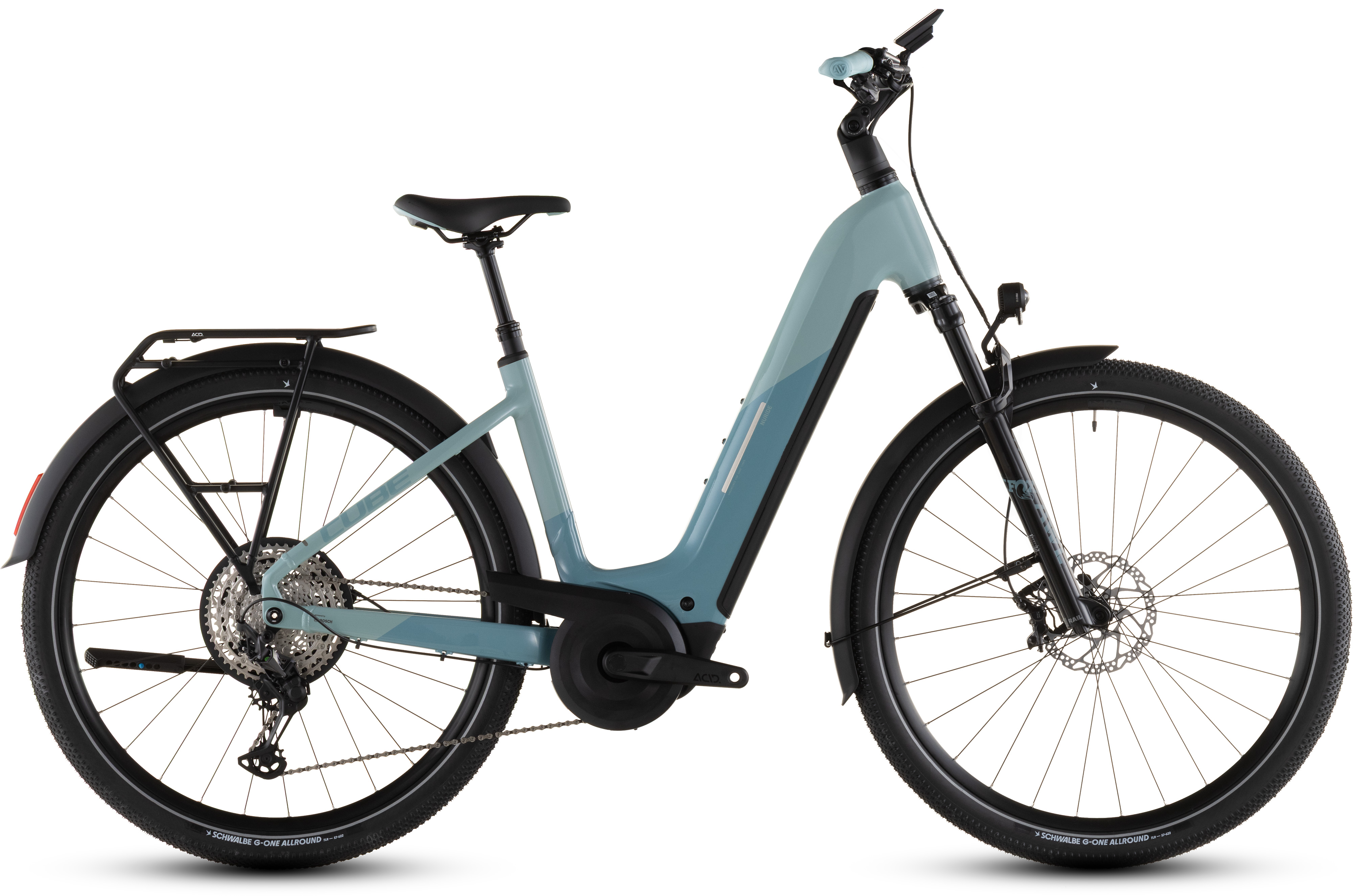 BICICLETA ELECTRICA CUBE NURIDE HYBRID SLX 800 EASY ENTRY SKYLIGHT ARUBABLUE 2026 62cm [0]