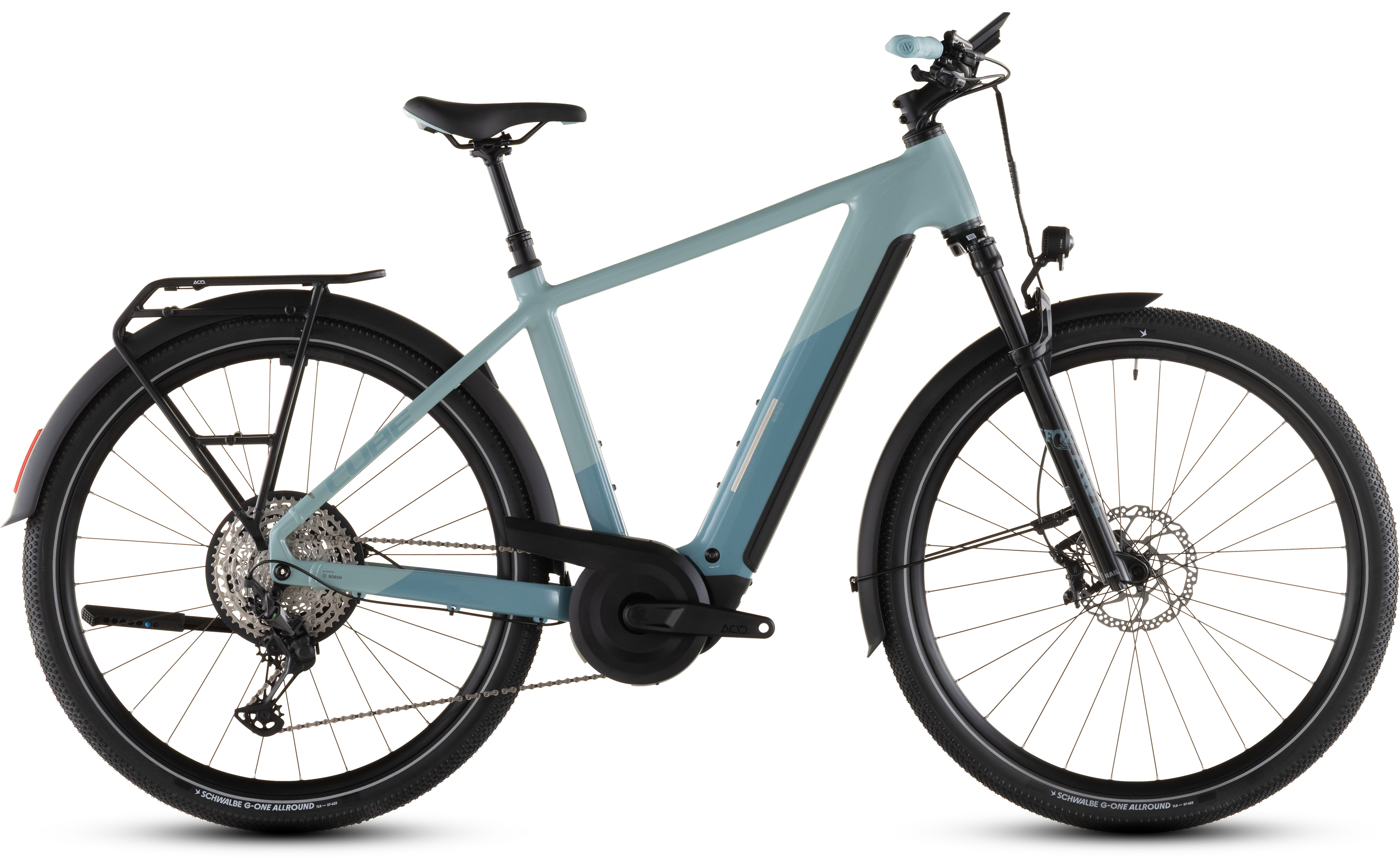 Ciclism - BICICLETA ELECTRICA CUBE NURIDE HYBRID SLX 800 SKYLIGHT ARUBABLUE 2026 54 cm