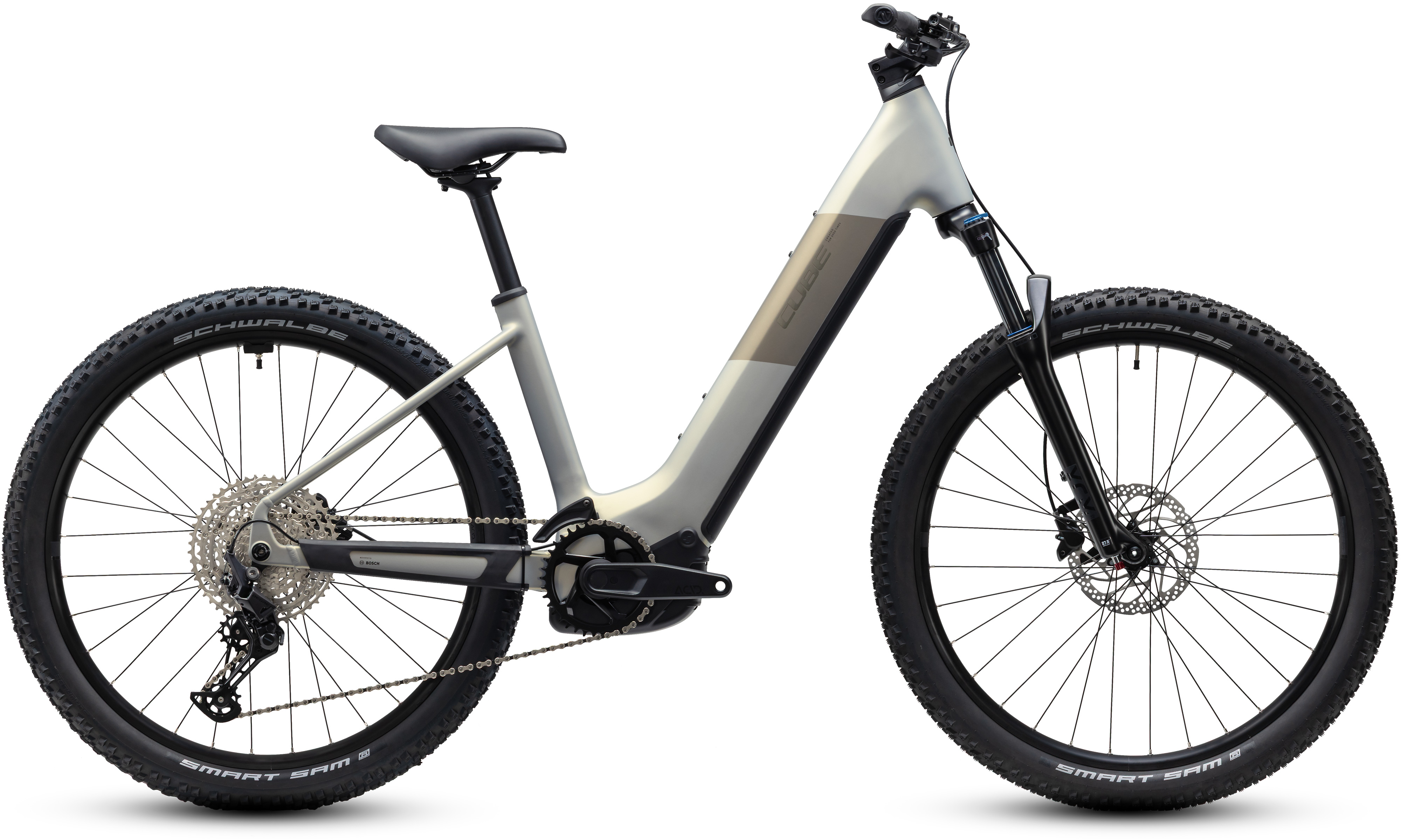 Ciclism - BICICLETA ELECTRICA CUBE REACTION HYBRID ONE 720 EASY ENTRY  PEARLSILVER CHROME 2027 M