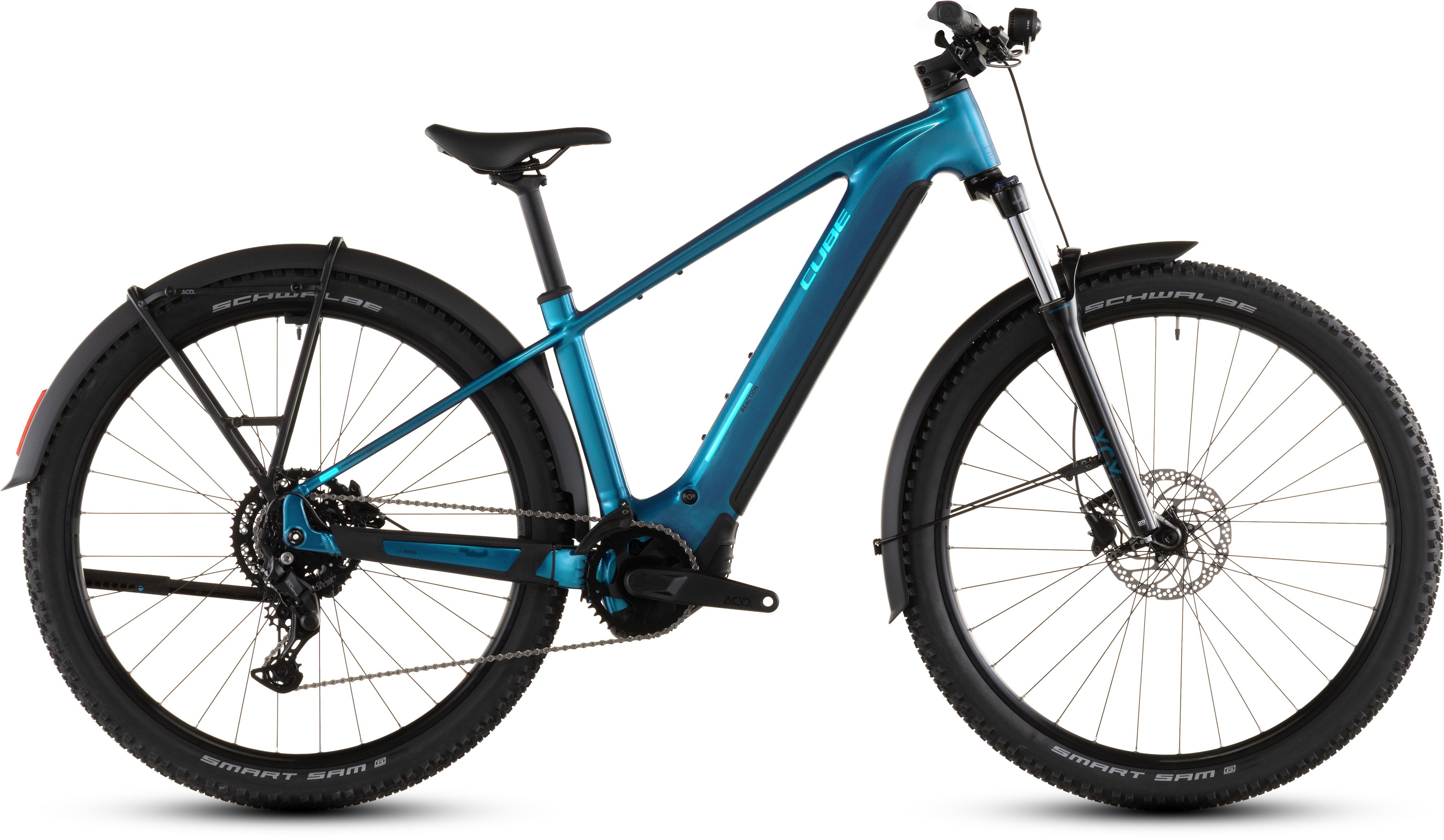 Biciclete electrice - BICICLETA ELECTRICA CUBE REACTION HYBRID PERFORMANCE 600 FE ELECTRICBLUE DAZZLE 2026 cadru S (16") - roti 27.5