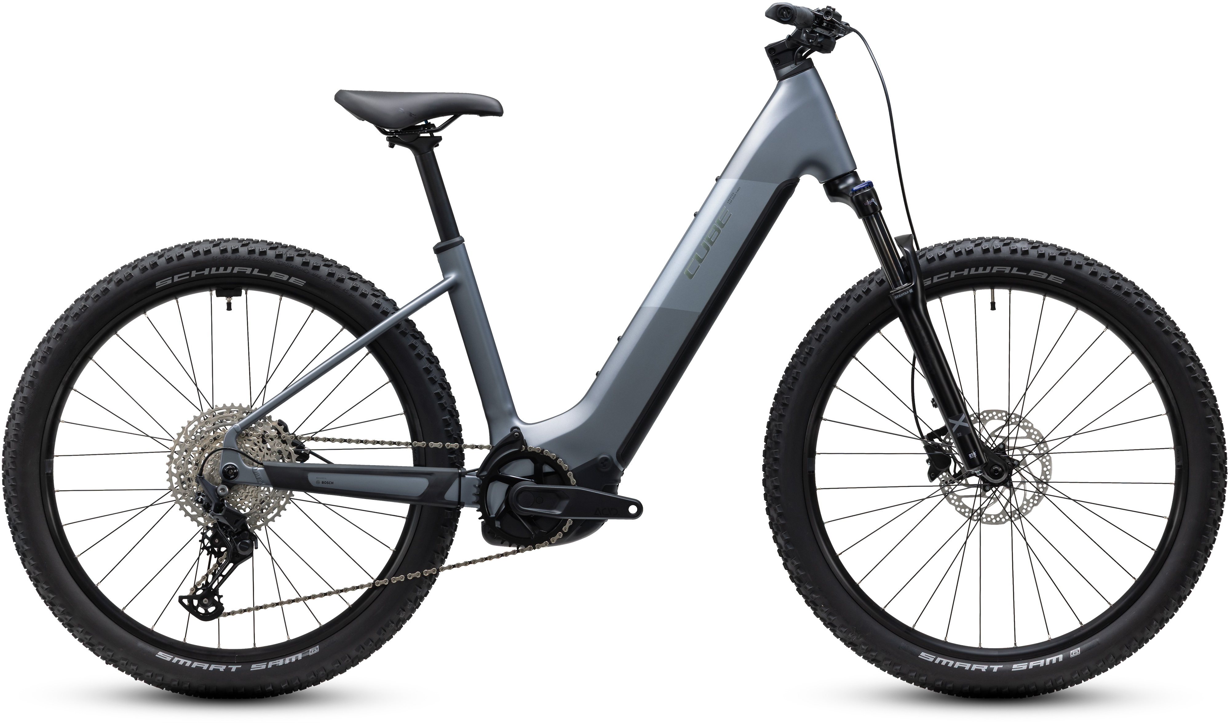 Ciclism - BICICLETA ELECTRICA CUBE REACTION HYBRID PERFORMANCE 720 EASY ENTRY ASHGREY PRISM 2027 L
