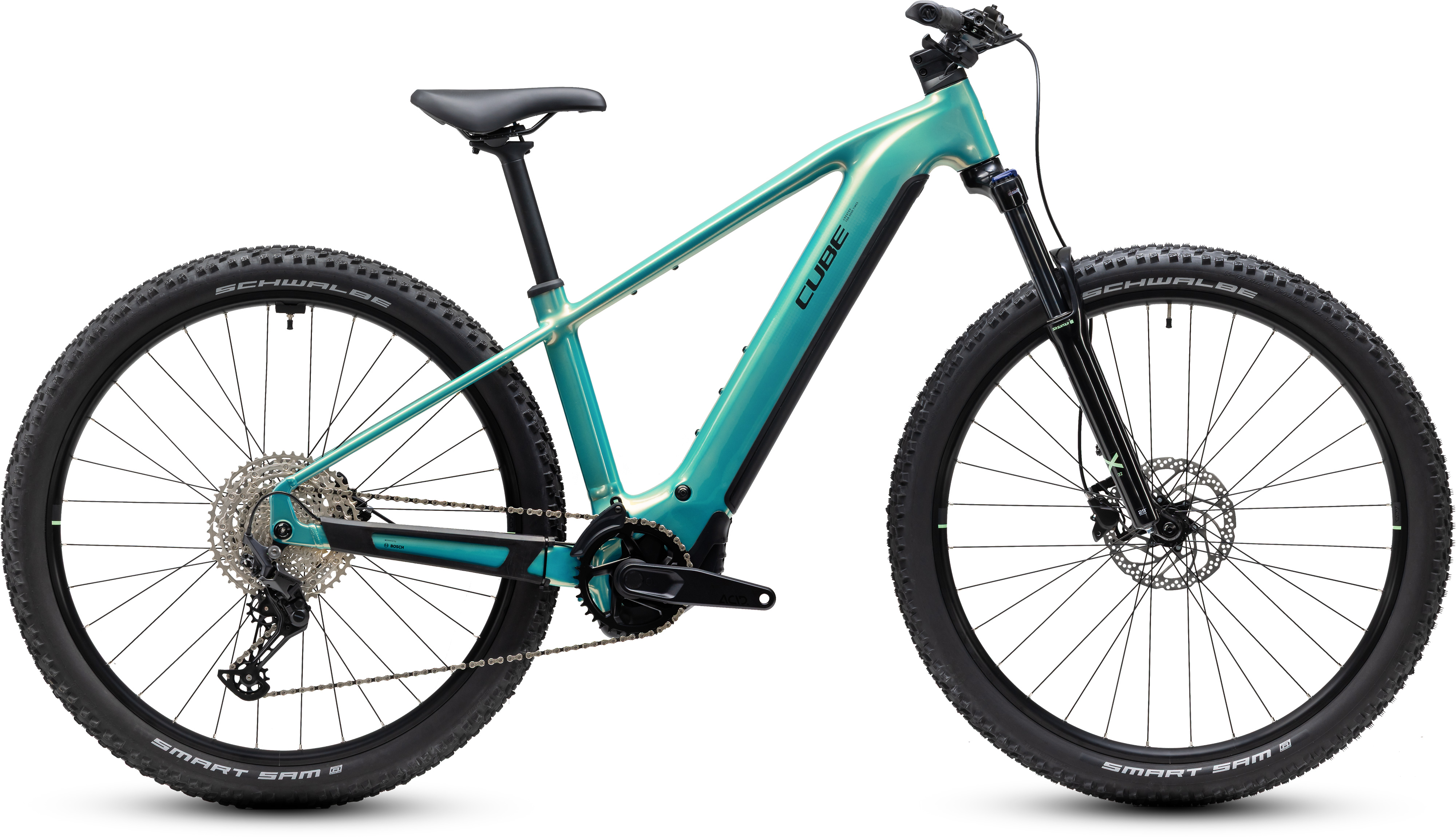 Ciclism - BICICLETA ELECTRICA CUBE REACTION HYBRID PERFORMANCE 720 MALDIVIAN BLACK 2027 cadru S (16") - roti 27.5