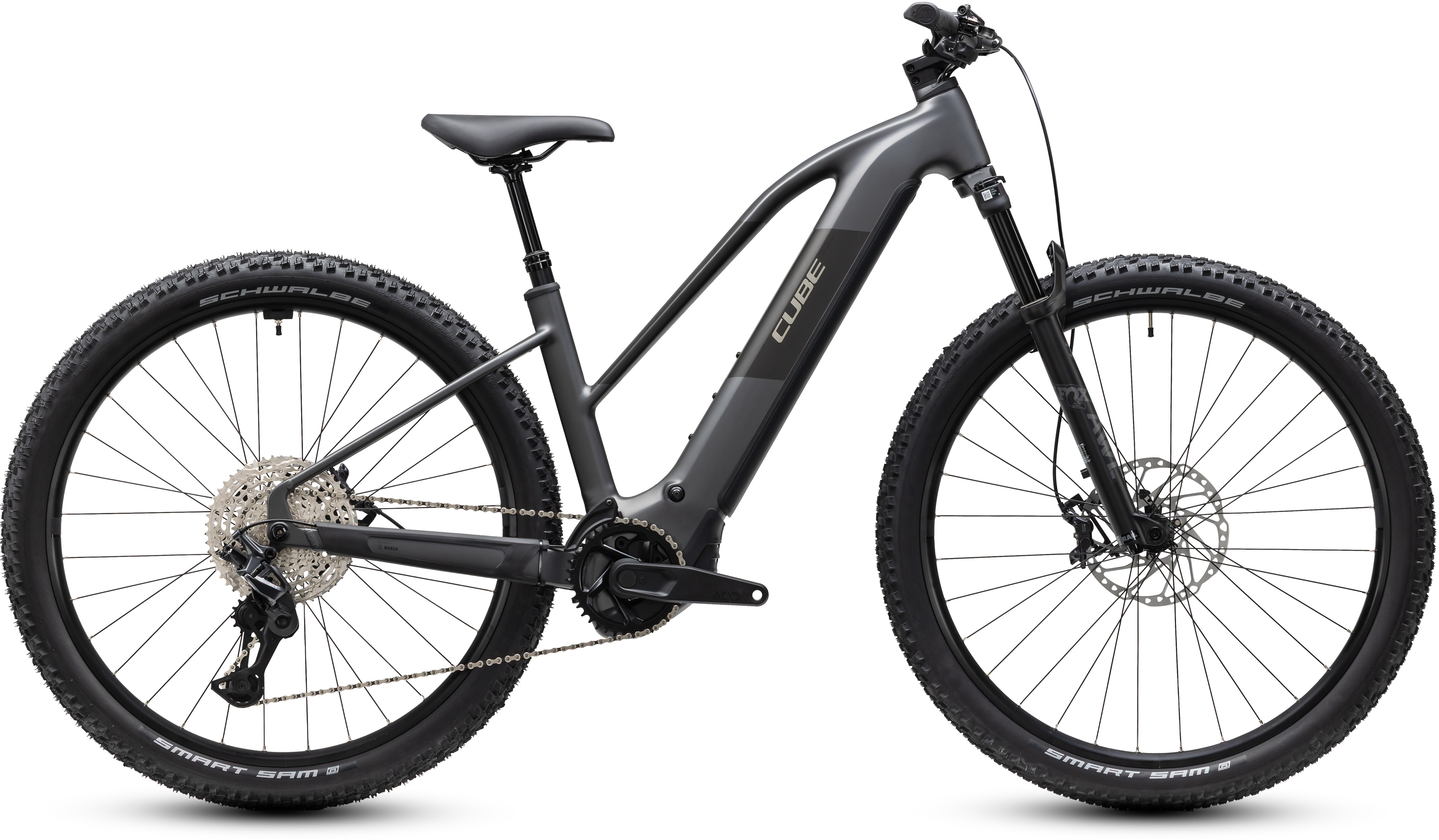 Ciclism - BICICLETA ELECTRICA CUBE REACTION HYBRID RACE 800 TRAPEZE SLABGREY CHROME 2027 cadru M (18") - roti 29