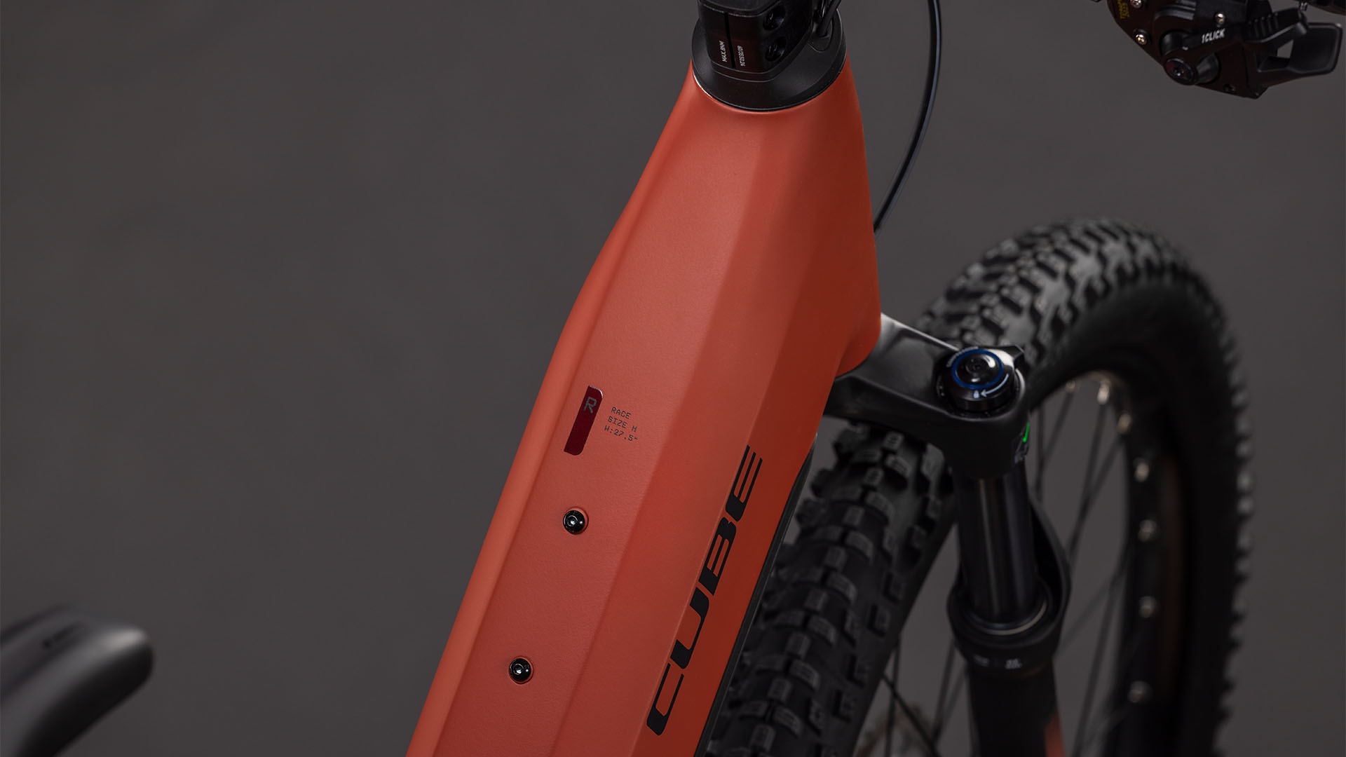 BICICLETA ELECTRICA CUBE REACTION HYBRID RACE 800 EASY ENTRY AMBER BLACK 2026 cadru S (16") - roti 27.5 [1]