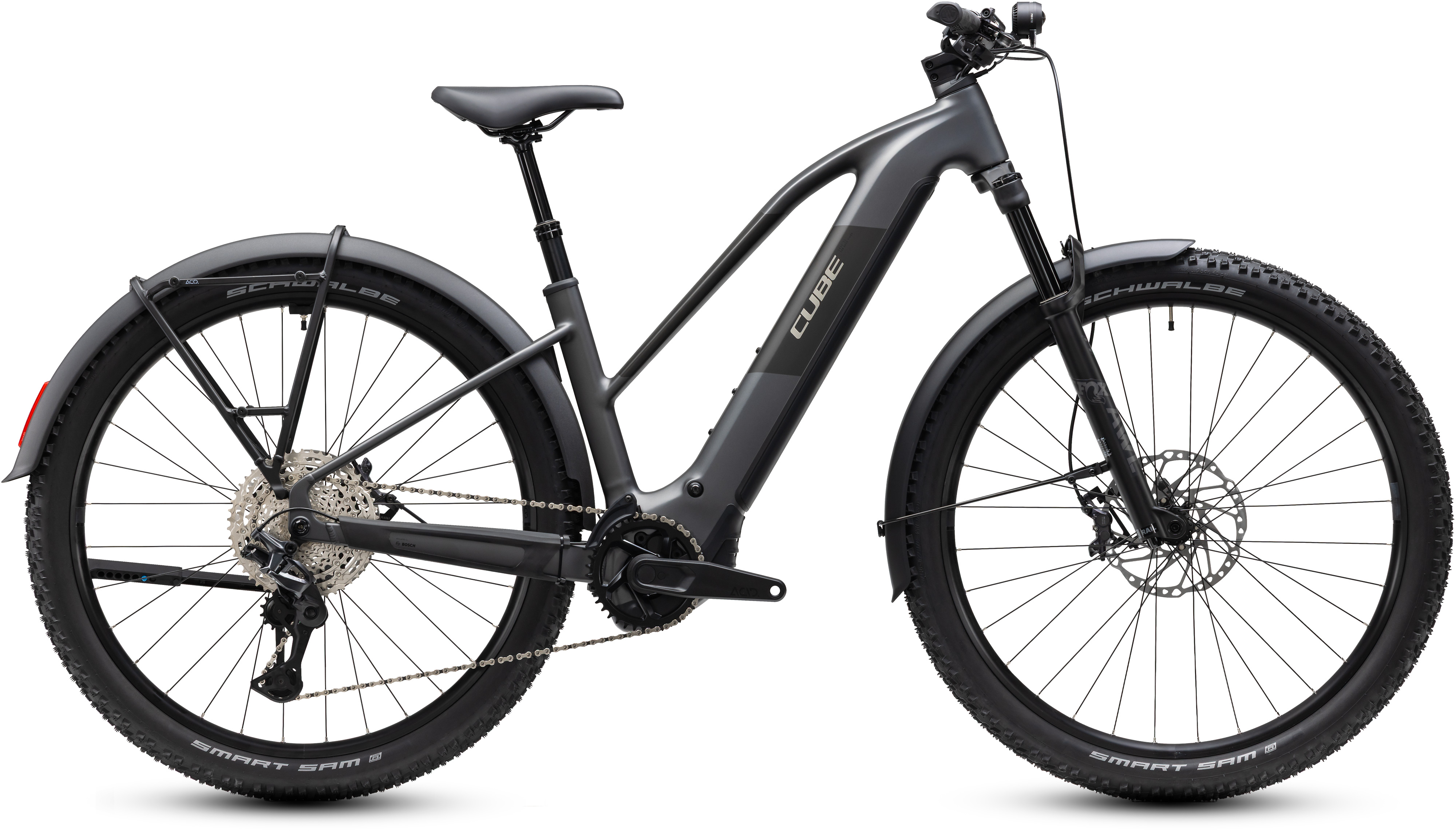 Ciclism - BICICLETA ELECTRICA CUBE REACTION HYBRID RACE 800 FE TRAPEZE SLABGREY CHROME 2027 cadru S (16") - roti 27.5
