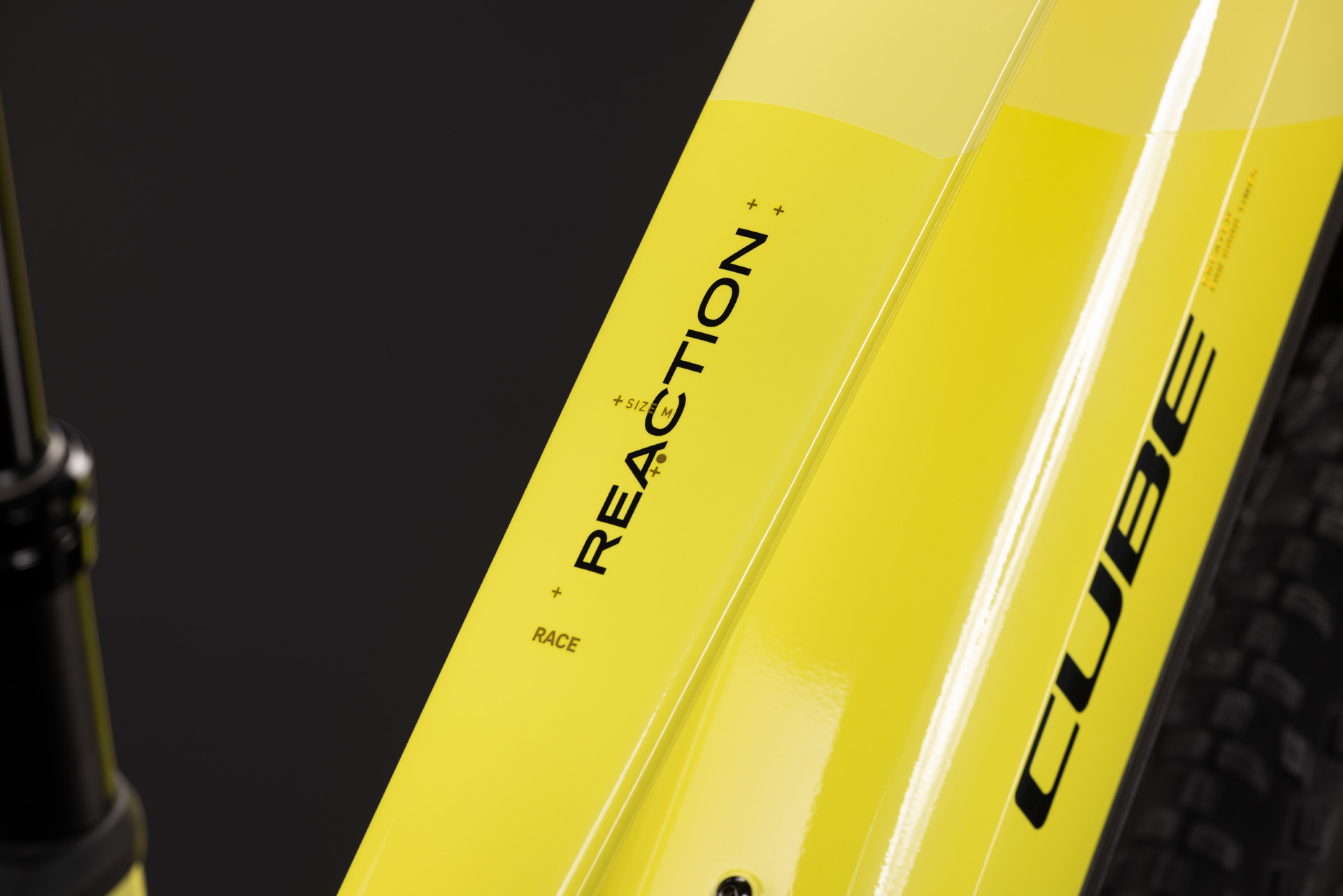 BICICLETA ELECTRICA CUBE REACTION HYBRID RACE 800 TRAPEZE BANANASPLIT BLACK 2027 cadru L (20") - roti 29 [2]