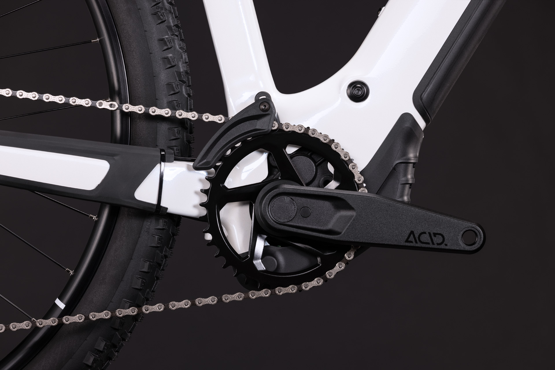 BICICLETA ELECTRICA CUBE REACTION HYBRID RACE 800 SNOW BLACK 2027 cadru XL (22") - roti 29 [4]