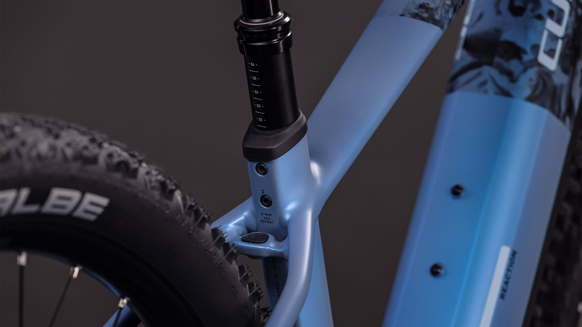 BICICLETA ELECTRICA CUBE REACTION HYBRID SLT 800 HAZEBLUE FUME 2026 cadru M (18") - roti 29 [3]