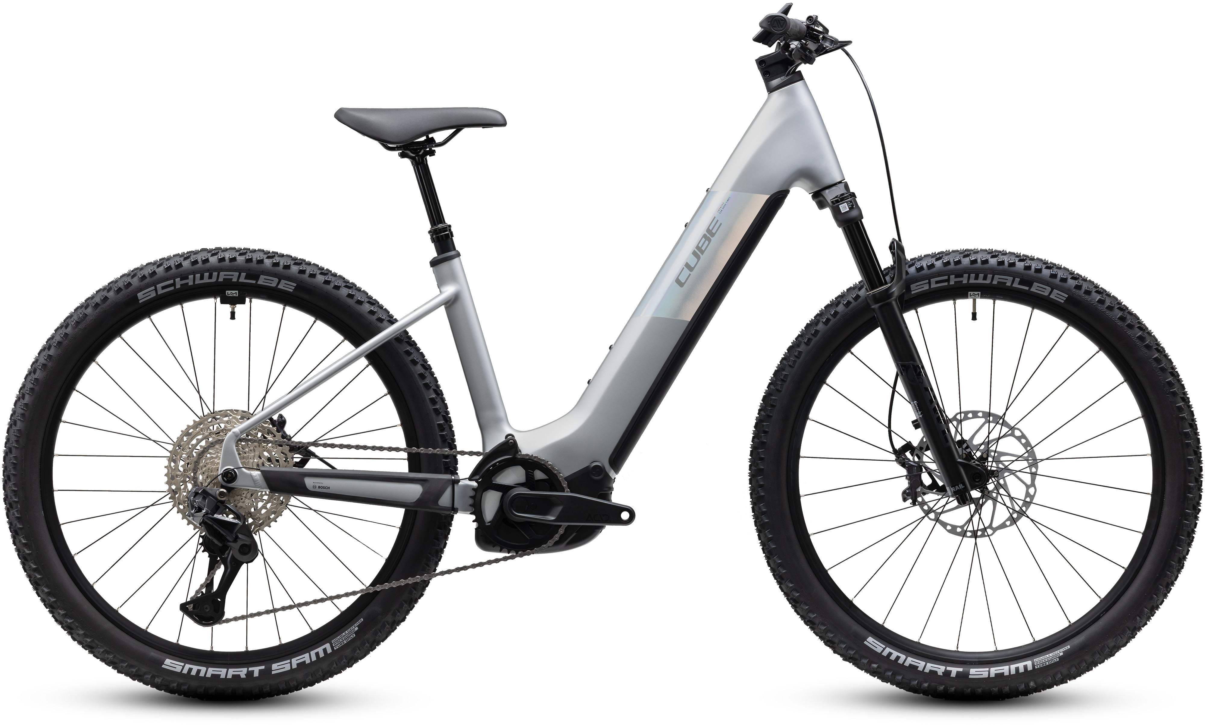 Ciclism - BICICLETA ELECTRICA CUBE REACTION HYBRID SLX 800 EASY ENTRY PLATINUM REFLEX 2027 L