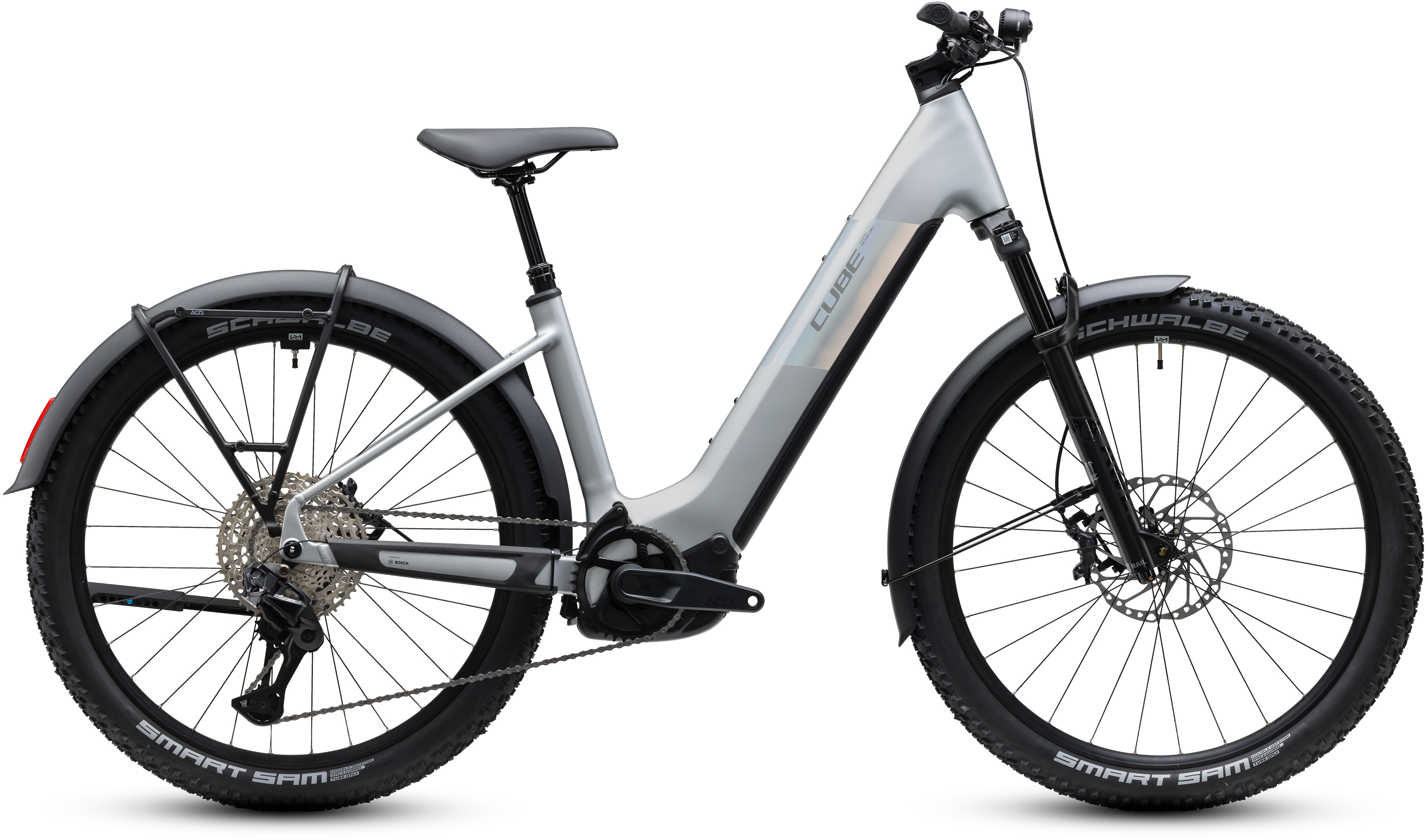 Ciclism - BICICLETA ELECTRICA CUBE REACTION HYBRID SLX 800 FE EASY ENTRY PLATINUM REFLEX 2027 XL