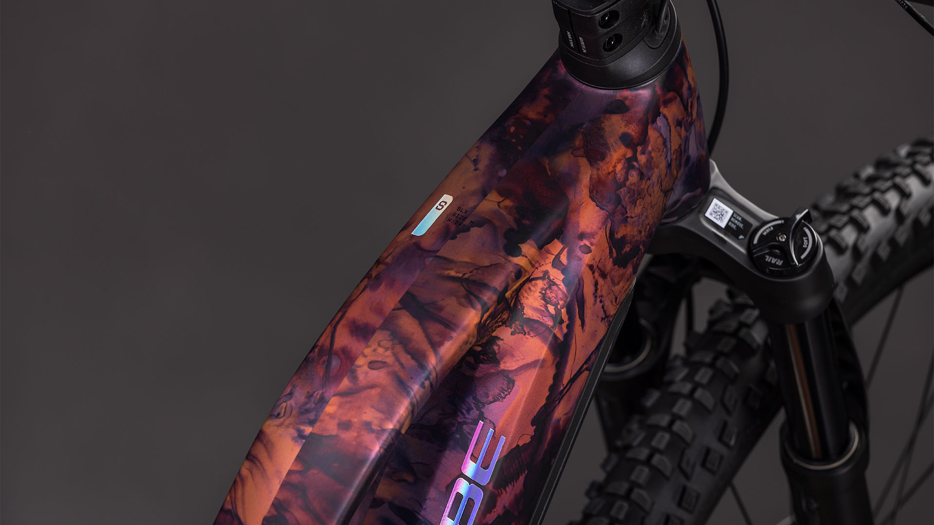 BICICLETA ELECTRICA CUBE REACTION HYBRID SLX 800 TRAPEZE SHIFTBLUSH ART 2026 cadru S (16") - roti 27.5 [2]