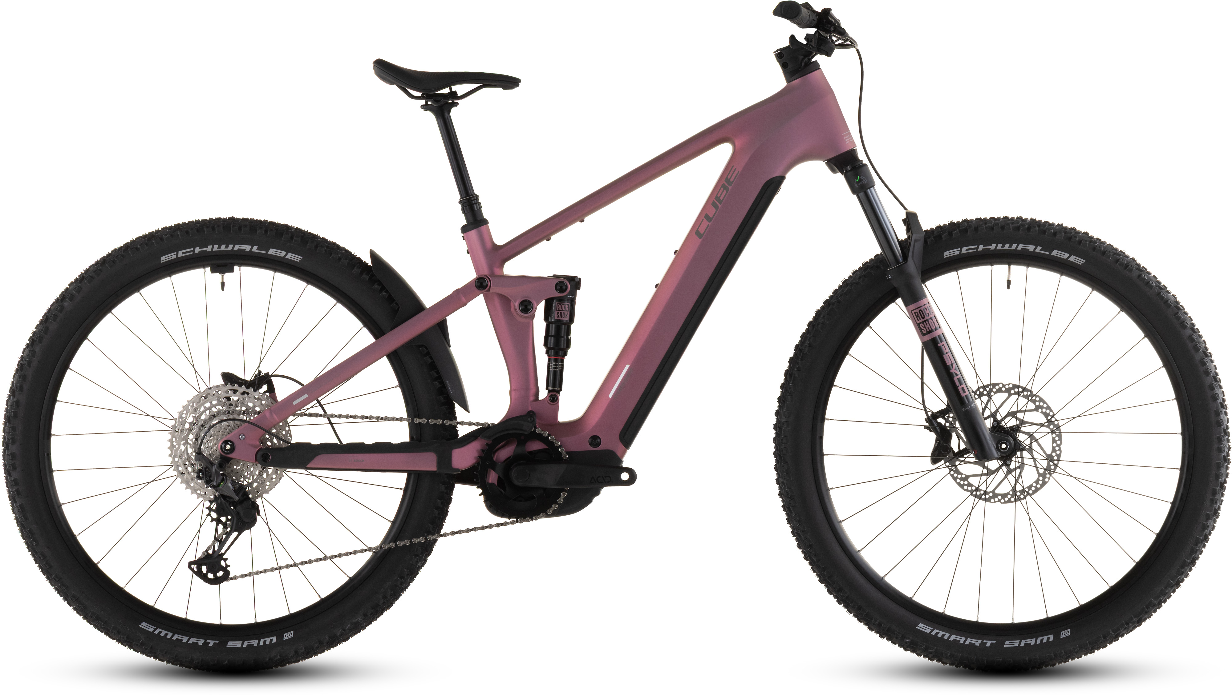 Biciclete electrice - BICICLETA ELECTRICA CUBE STEREO HYBRID ONE22 RACE 800 SHIFTBLUSH BLACK 2026 cadru S (16") - roti 27.5