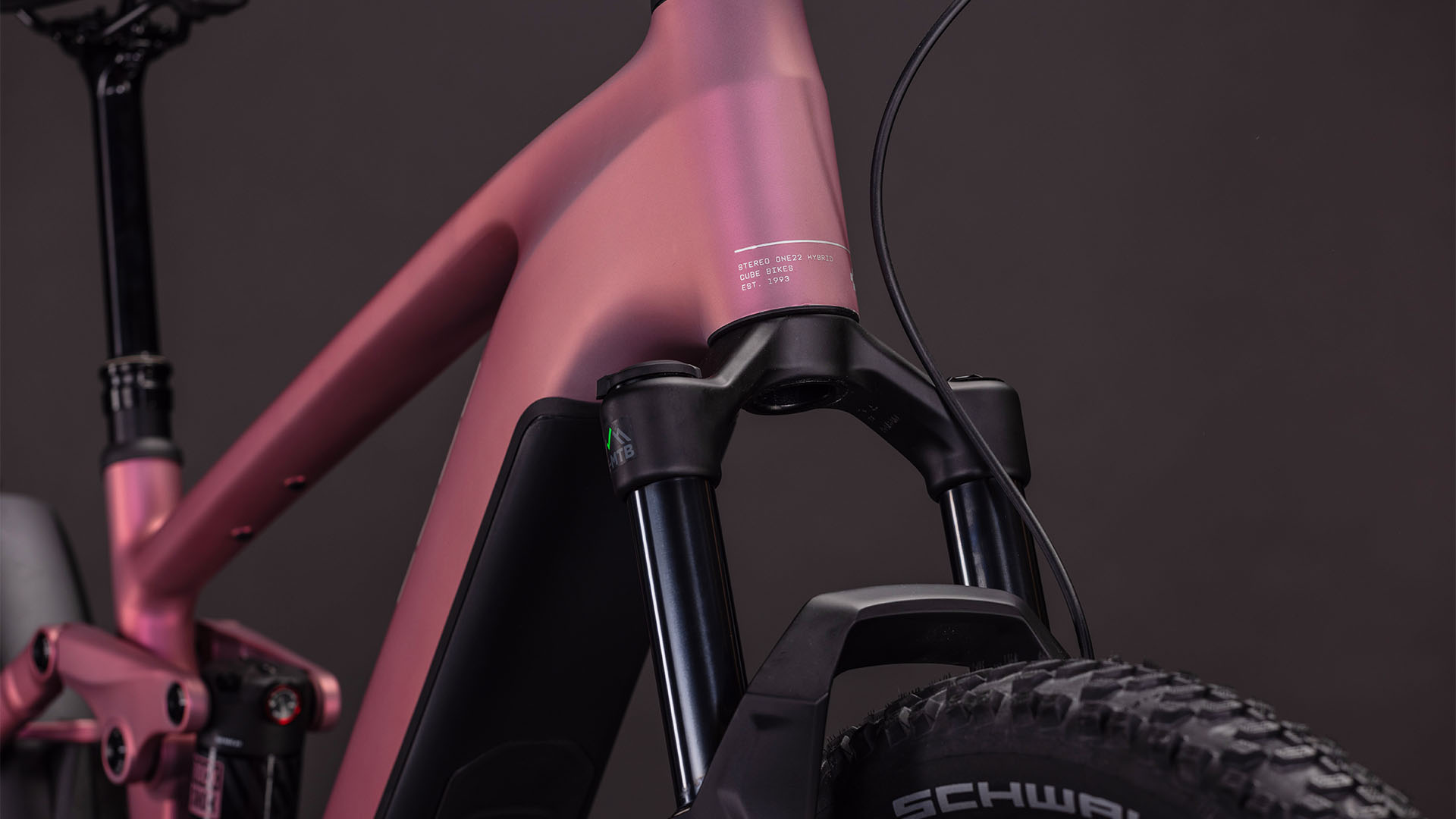 BICICLETA ELECTRICA CUBE STEREO HYBRID ONE22 RACE 800 SHIFTBLUSH BLACK 2026 cadru XL (22") - roti 29 [4]