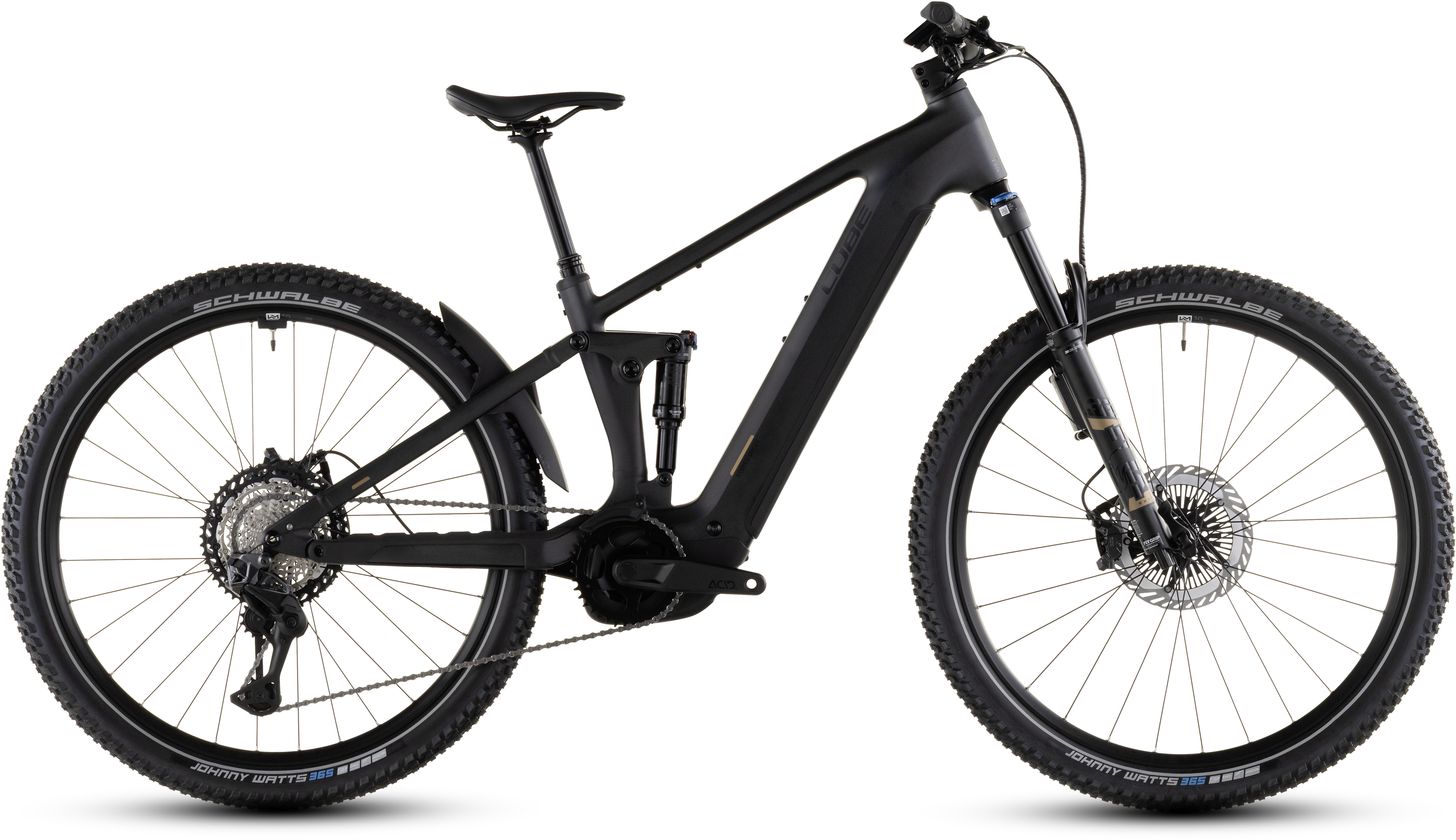 Biciclete electrice - BICICLETA ELECTRICA CUBE STEREO HYBRID ONE22 SLT 800 PRIZMBLACK BLACK 2026 cadru S (16") - roti 27.5