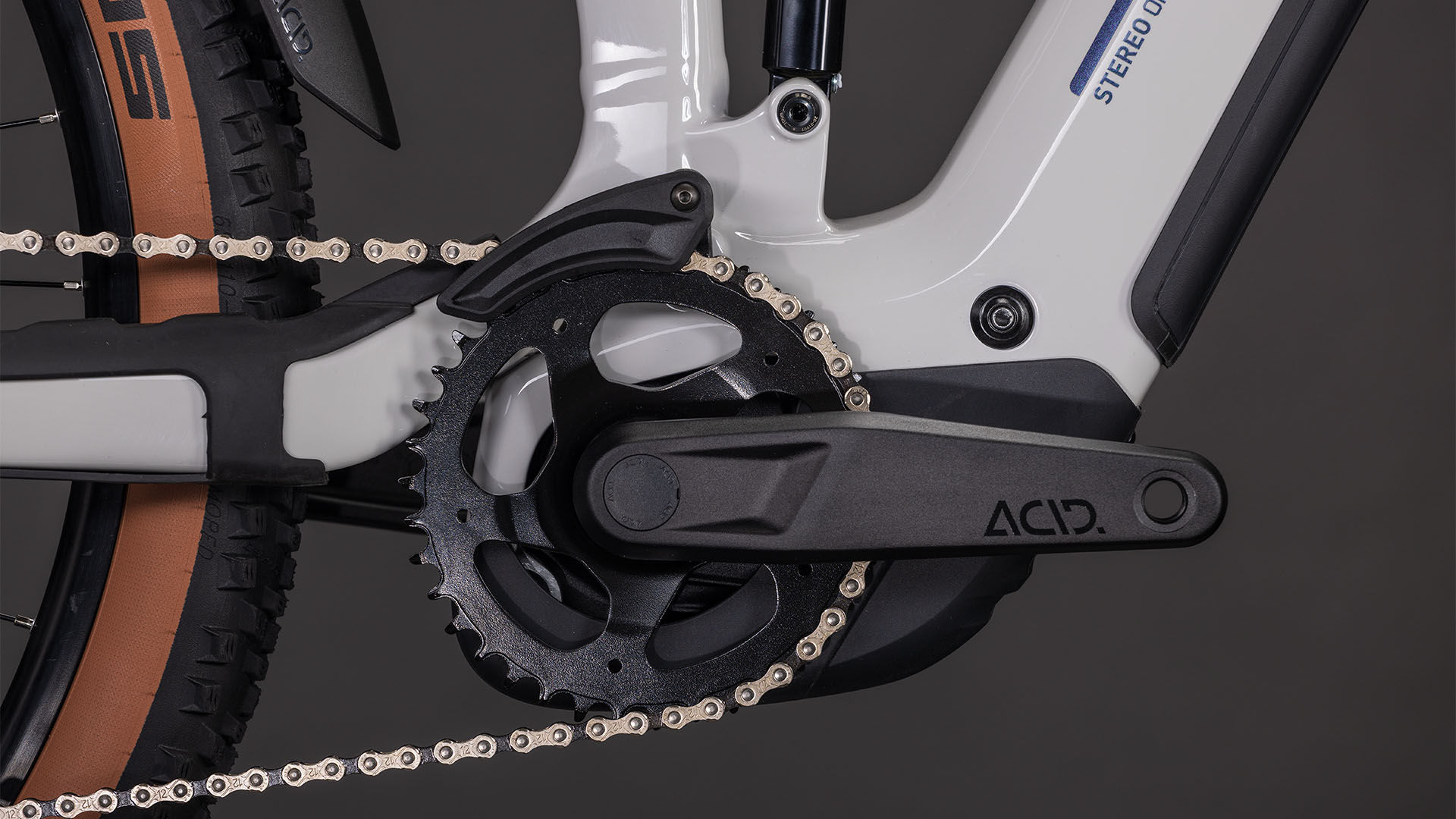 BICICLETA ELECTRICA CUBE STEREO HYBRID ONE22 SLX 800 GREIGE SWITCH 2026 cadru S (16") - roti 27.5 [3]