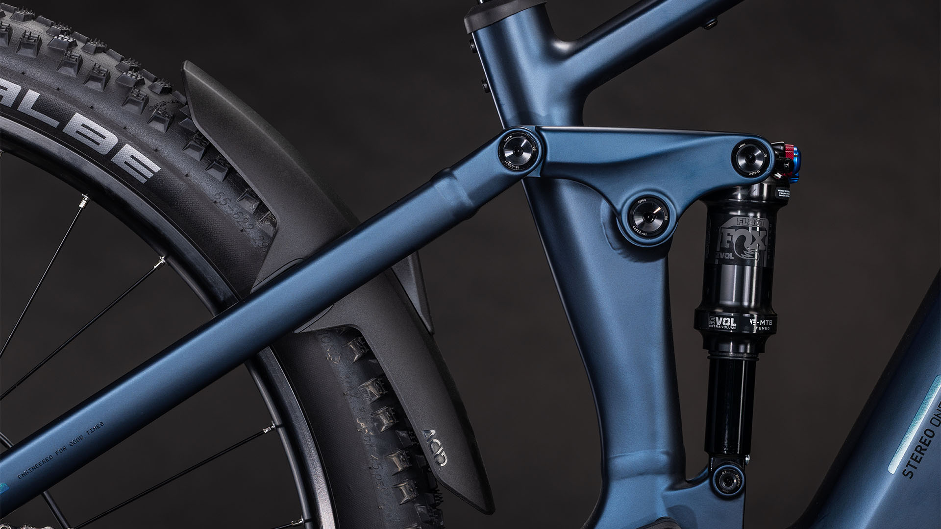 BICICLETA ELECTRICA CUBE STEREO HYBRID ONE22 SLX 800 INDIGOBLUE BLUE 2026 cadru S (16") - roti 27.5 [2]