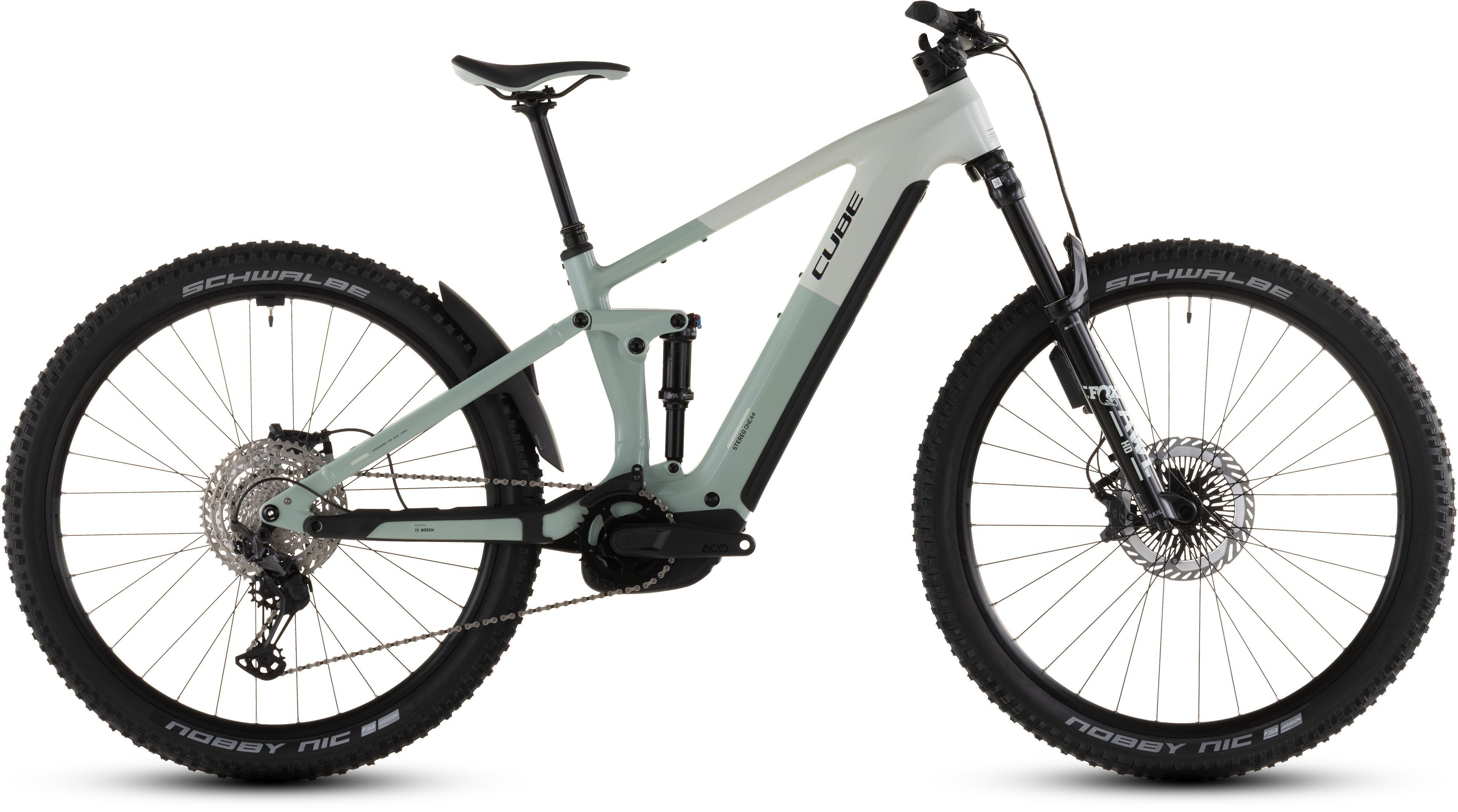 Biciclete electrice - BICICLETA ELECTRICA CUBE STEREO HYBRID ONE44 EXC 800 DESERTSTONE DRIEDHERBS 2026 cadru S (16") - roti 27.5