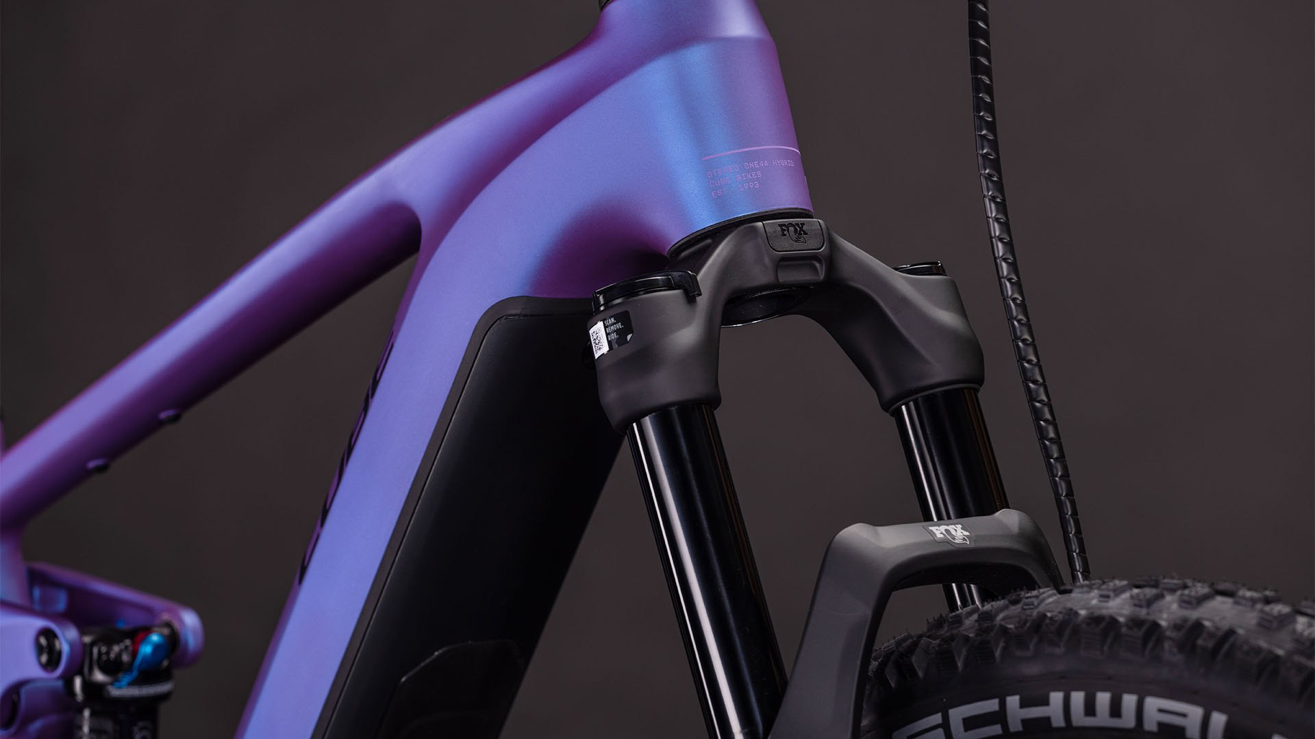 BICICLETA ELECTRICA CUBE STEREO HYBRID ONE44 EXC 800 BLUEIRIS BLACK 2026 cadru S (16") - roti 27.5 [4]