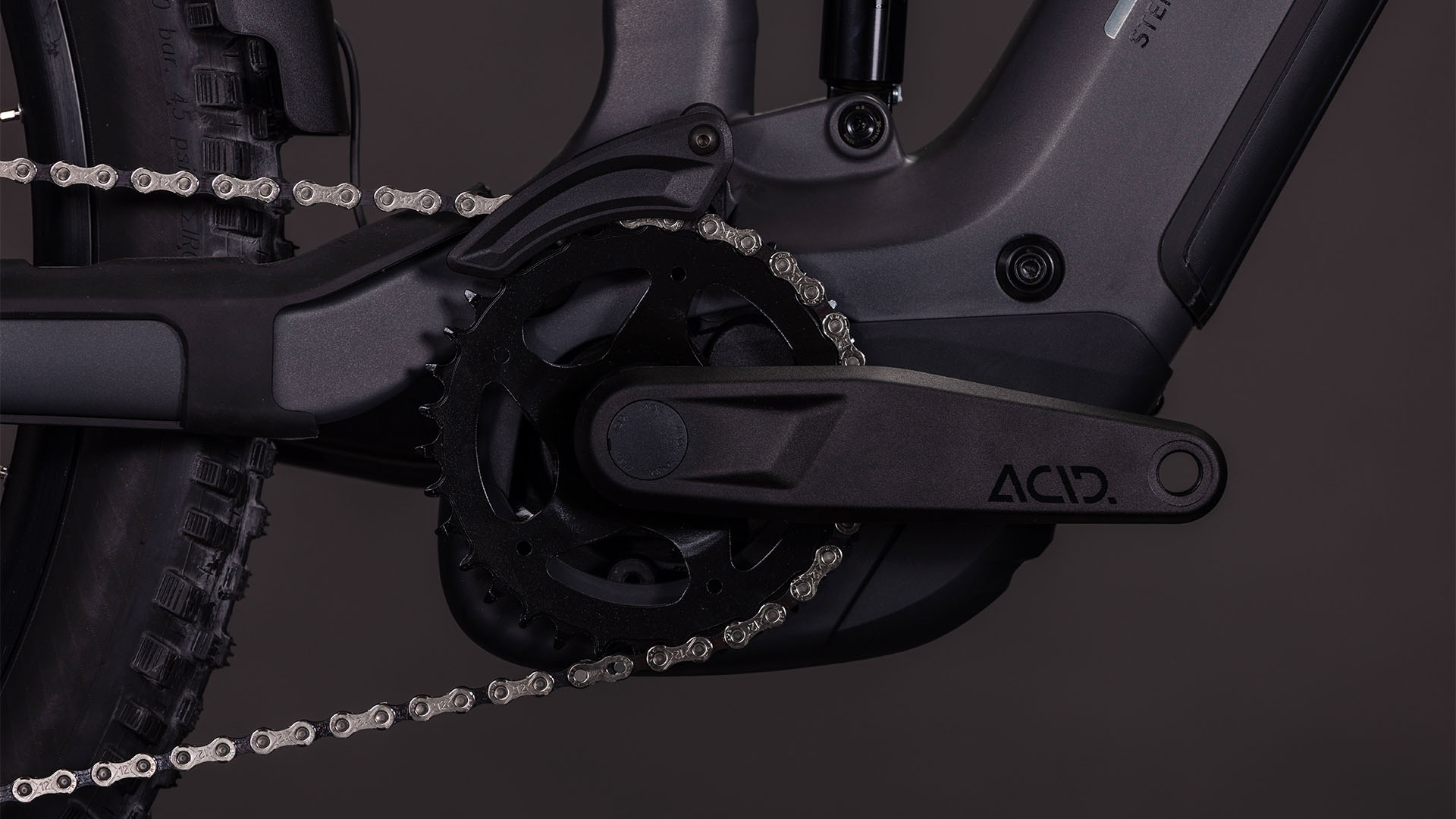 BICICLETA ELECTRICA CUBE STEREO HYBRID ONE44 EXC 800 FE IRONGREY CHROME 2026 cadru S (16") - roti 27.5 [4]