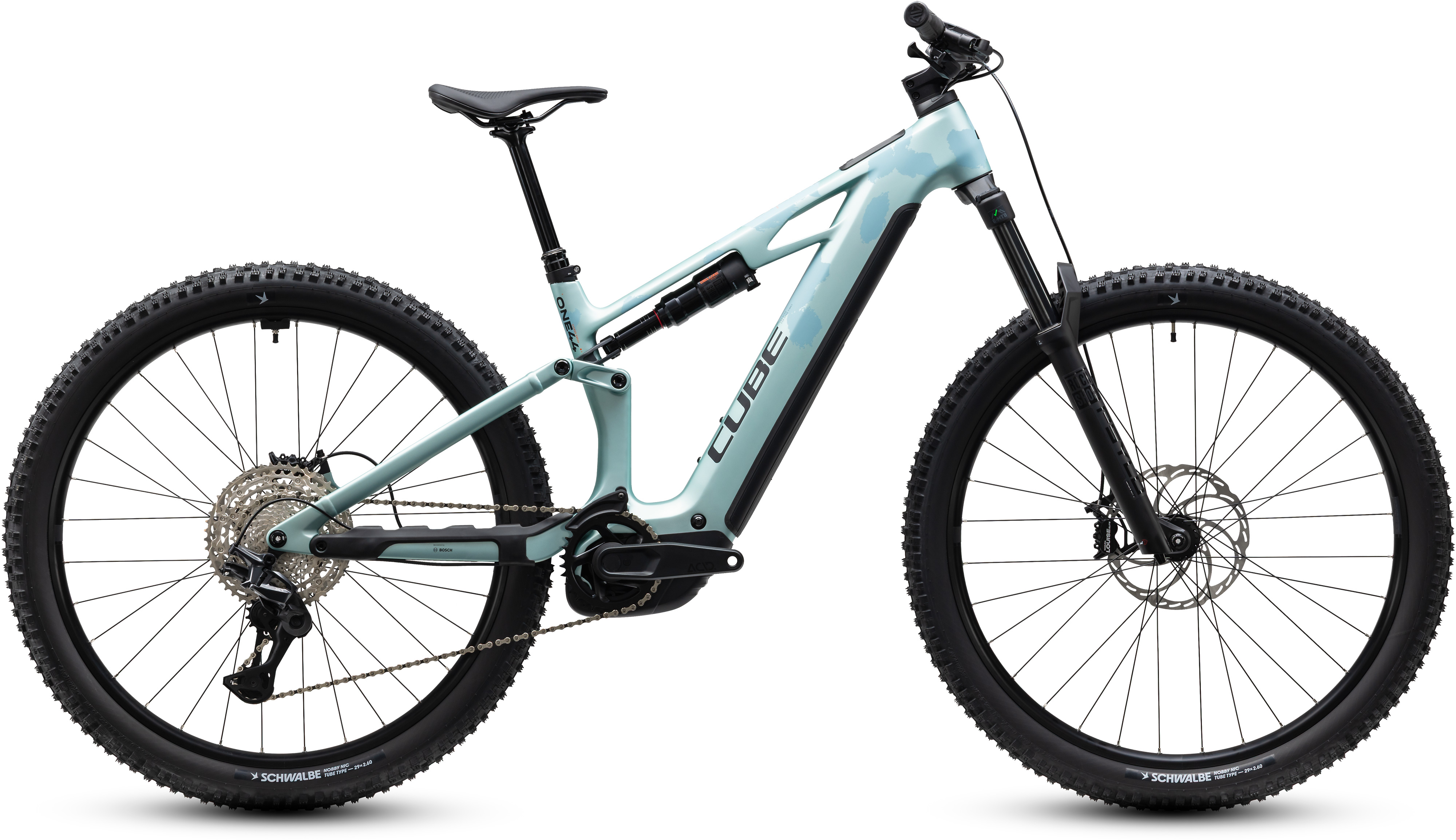 Ciclism - BICICLETA ELECTRICA CUBE STEREO HYBRID ONE44 HPC PRO 800 PEARLAQUA BLACK 2027 cadru L (20") - roti 29