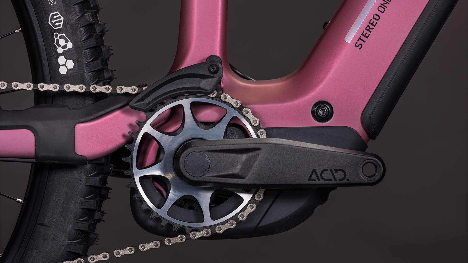 BICICLETA ELECTRICA CUBE STEREO HYBRID ONE44 HPC SLX 800 SHIFTBLUSH ART 2026 cadru S (16") - roti 27.5 [4]