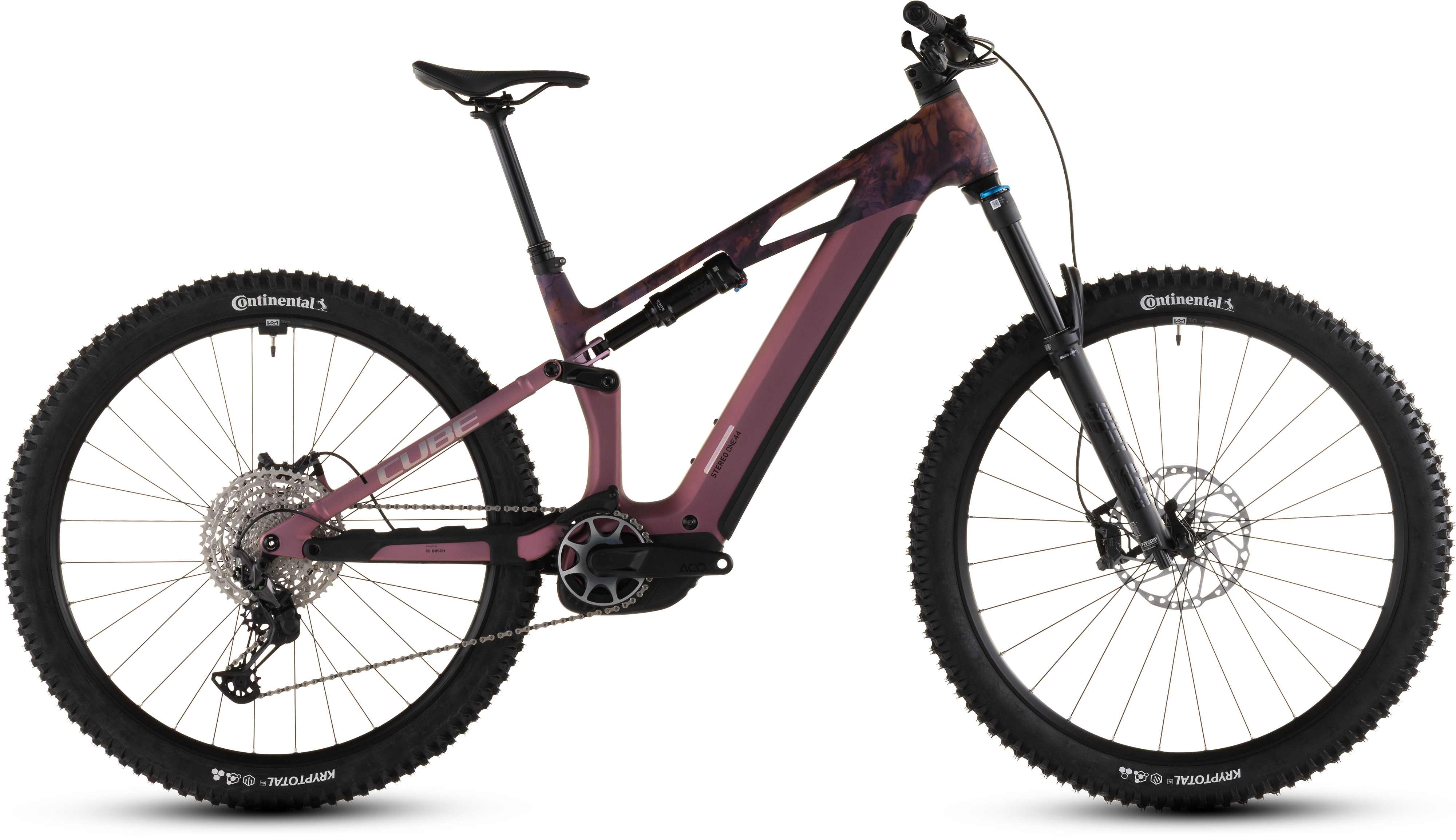 Biciclete electrice - BICICLETA ELECTRICA CUBE STEREO HYBRID ONE44 HPC SLX 800 SHIFTBLUSH ART 2026 cadru L (20") - roti 29