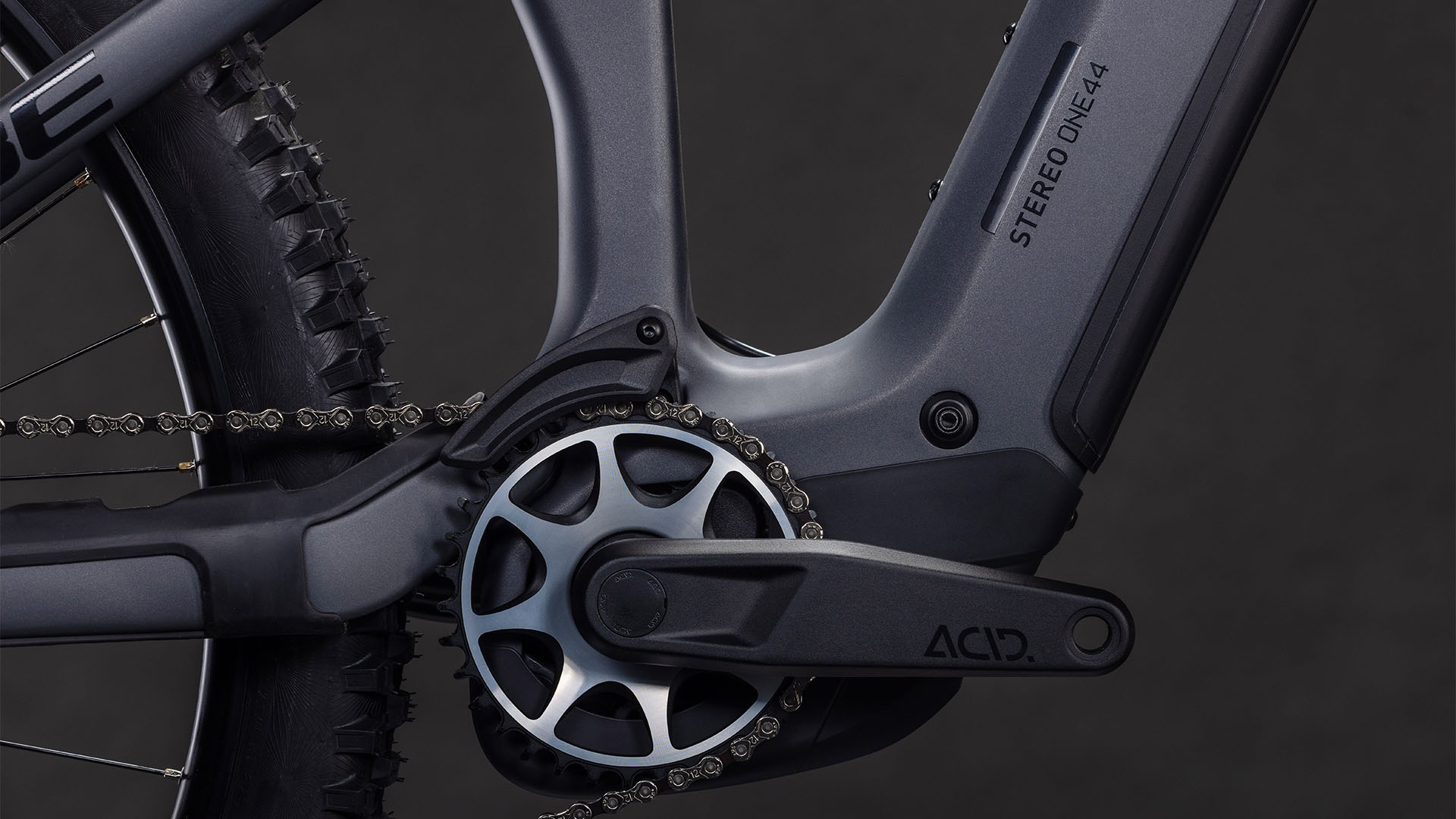 BICICLETA ELECTRICA CUBE STEREO HYBRID ONE44 HPC SLX 800 SLABGREY ORANGE 2026 cadru S (16") - roti 27.5 [2]