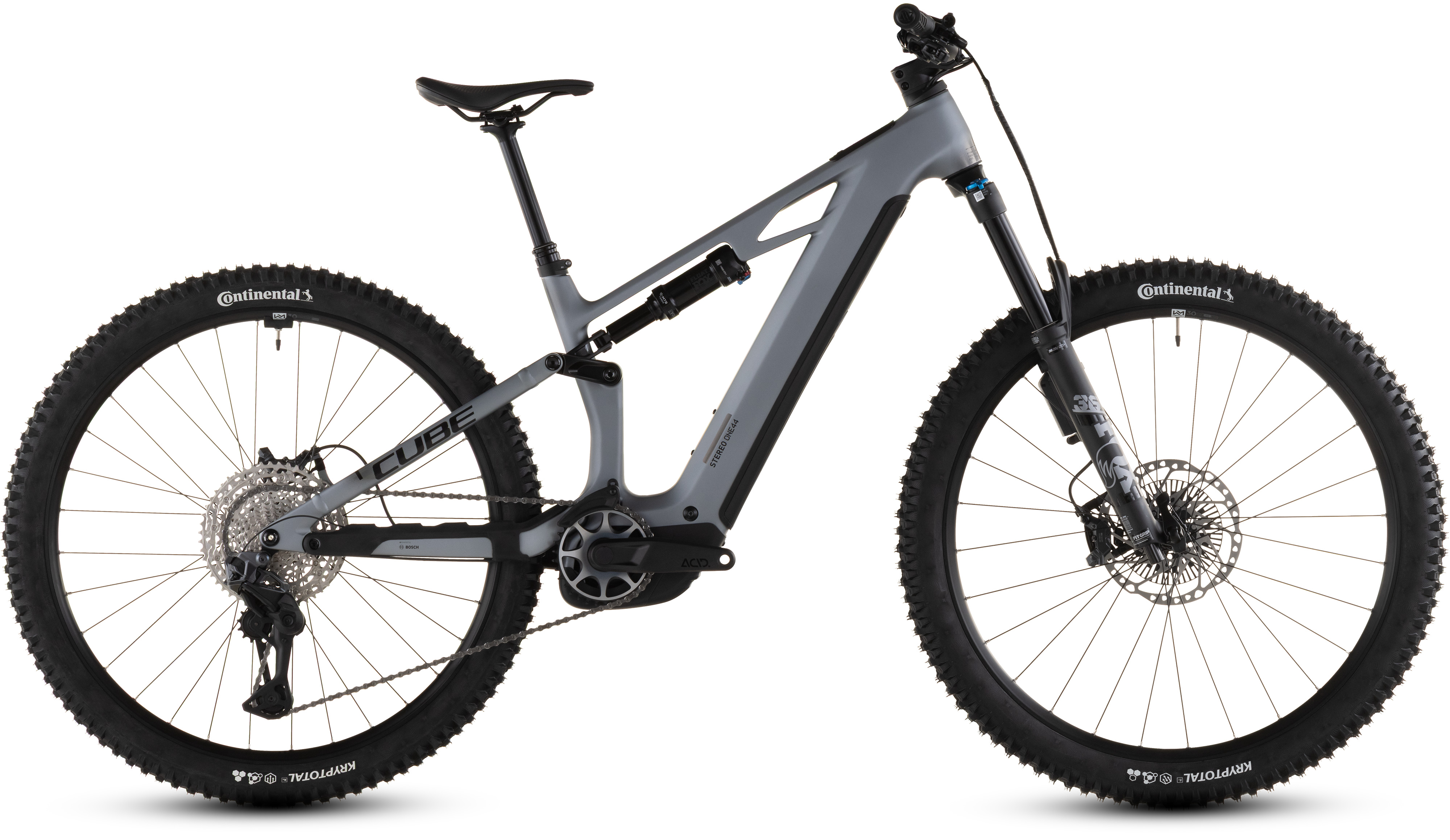 Biciclete electrice - BICICLETA ELECTRICA CUBE STEREO HYBRID ONE44 HPC SLX EVO 800 SLATEGREY BLACK 2026 cadru XL (22") - roti 29