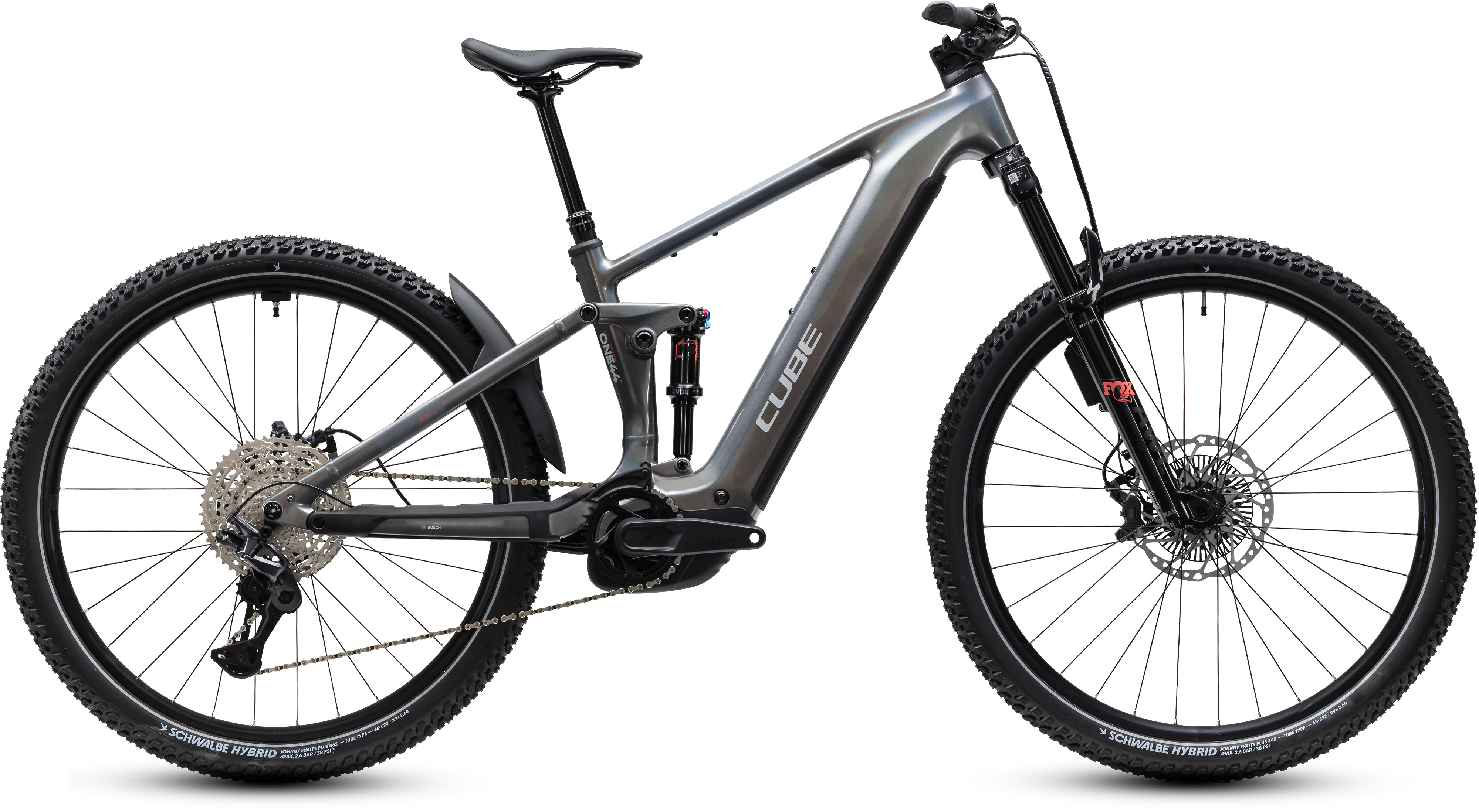 Ciclism - BICICLETA ELECTRICA CUBE STEREO HYBRID ONE44 SLX 800 PRISMASILVER GREY 2027 cadru XL (22") - roti 29