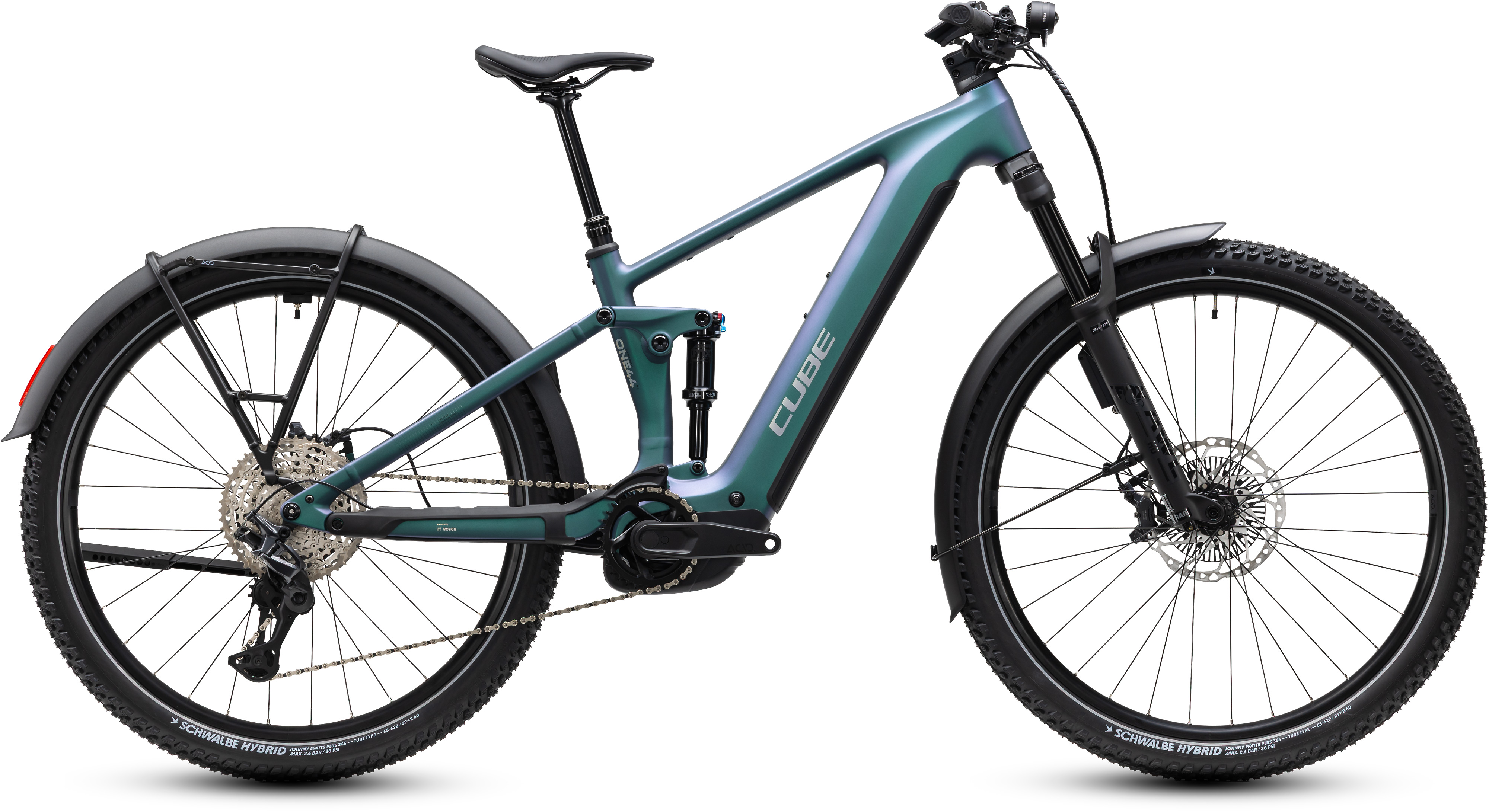 Ciclism - BICICLETA ELECTRICA CUBE STEREO HYBRID ONE44 SLX 800 FE SMARAGDGREY CHROME 2027 cadru L (20") - roti 29