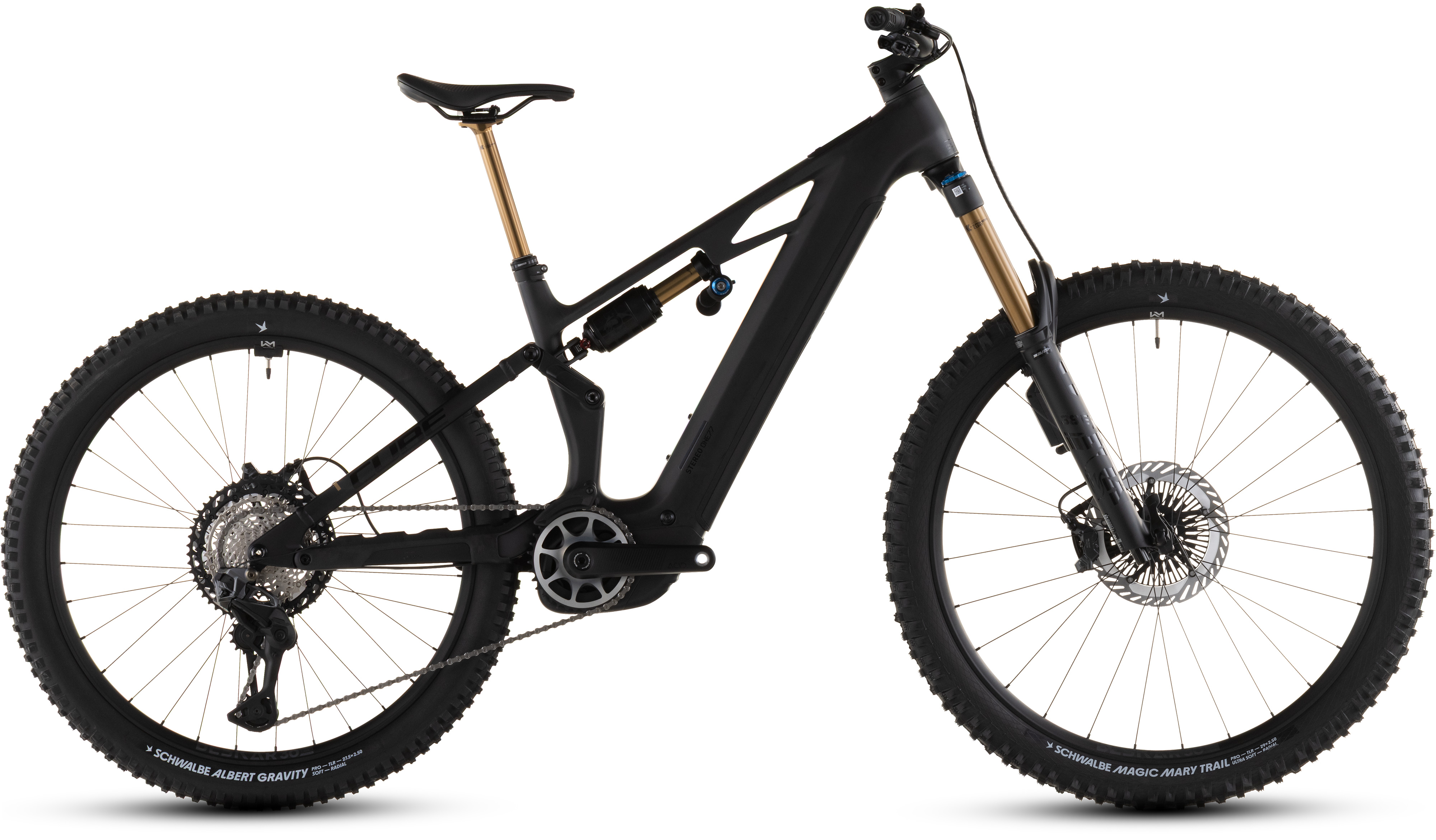 Biciclete electrice - BICICLETA ELECTRICA CUBE STEREO HYBRID ONE77 HPC AT 800 CARBON GOLD 2026 XL