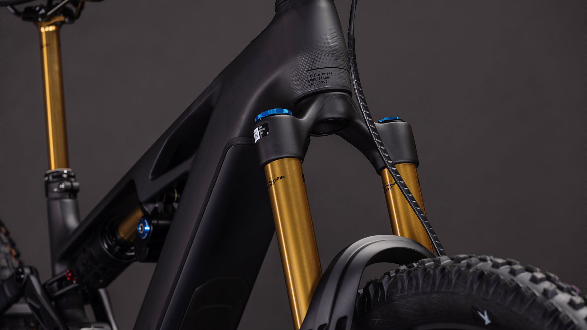 BICICLETA ELECTRICA CUBE STEREO HYBRID ONE77 HPC AT 800 CARBON GOLD 2026 L [4]