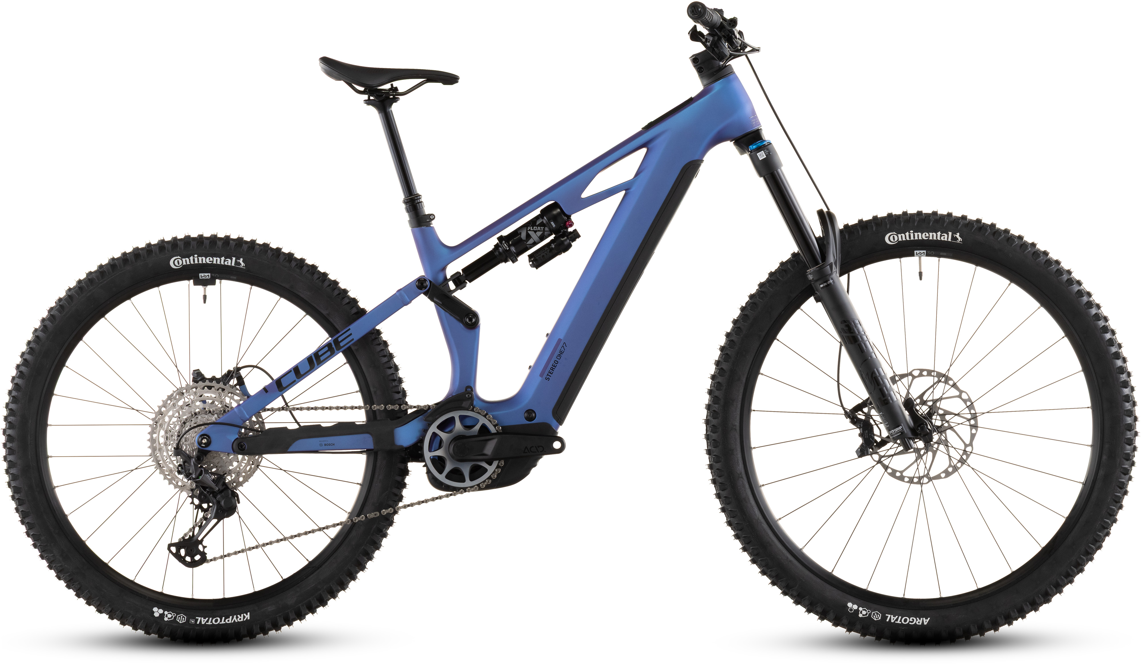 Biciclete electrice - BICICLETA ELECTRICA CUBE STEREO HYBRID ONE77 HPC SLX 800 BLUEIRIS BLACK 2026 XL
