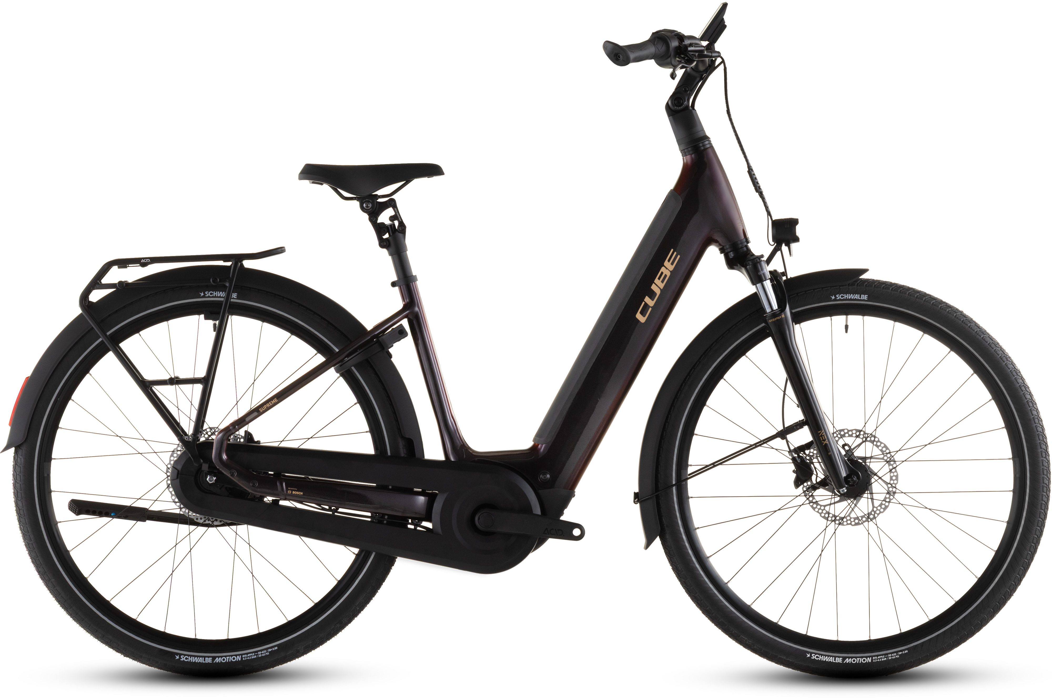 Biciclete electrice - BICICLETA ELECTRICA CUBE SUPREME HYBRID COMFORT PRO 600 EASY ENTRY SOLARECLIPSE GOLD 2026 50 cm