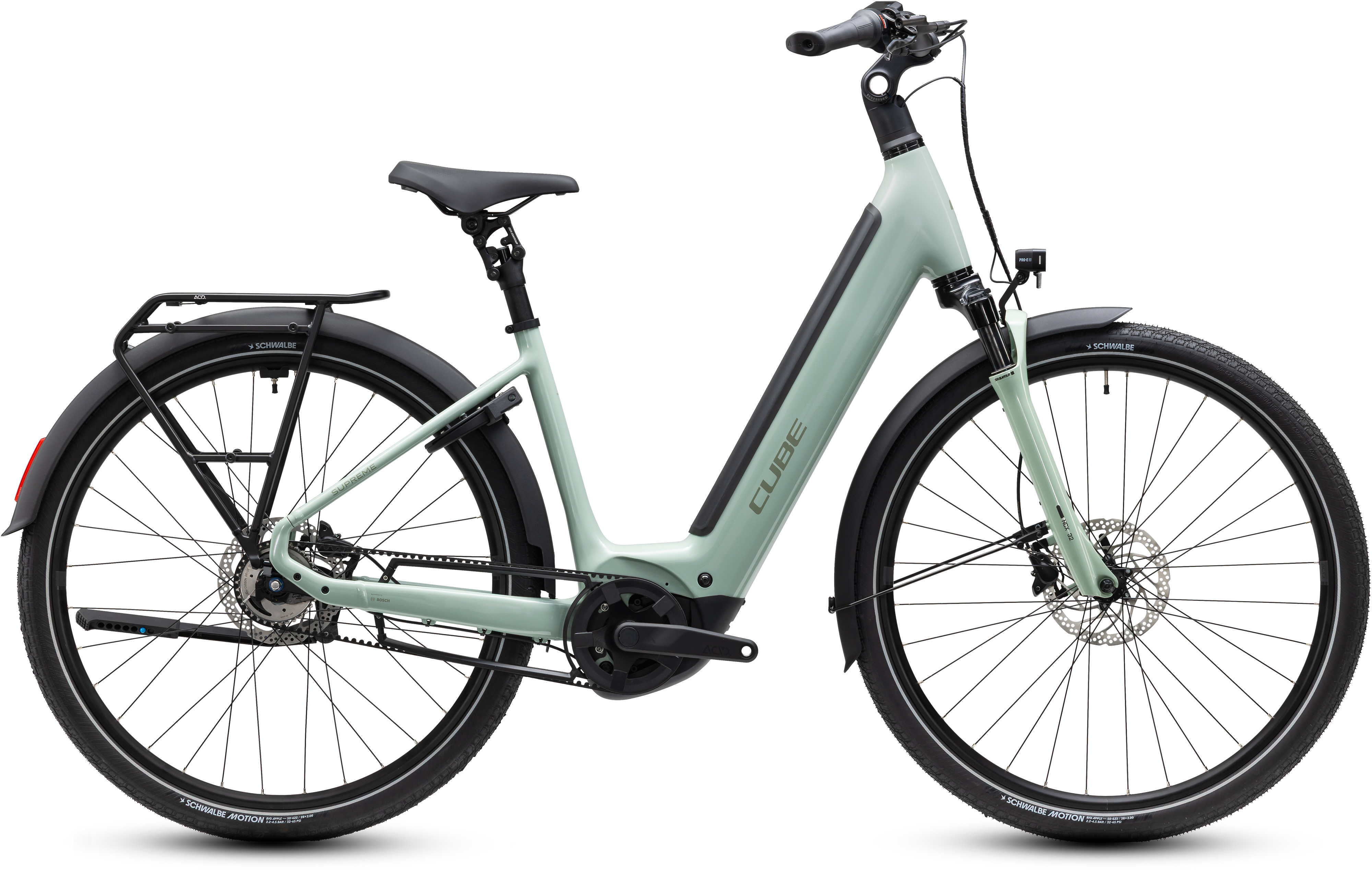 Ciclism - BICICLETA ELECTRICA CUBE SUPREME HYBRID DELUXE ONE 600 EASY ENTRY ALOEGREEN REFLEX 2027 cadru 46cm - roti 28