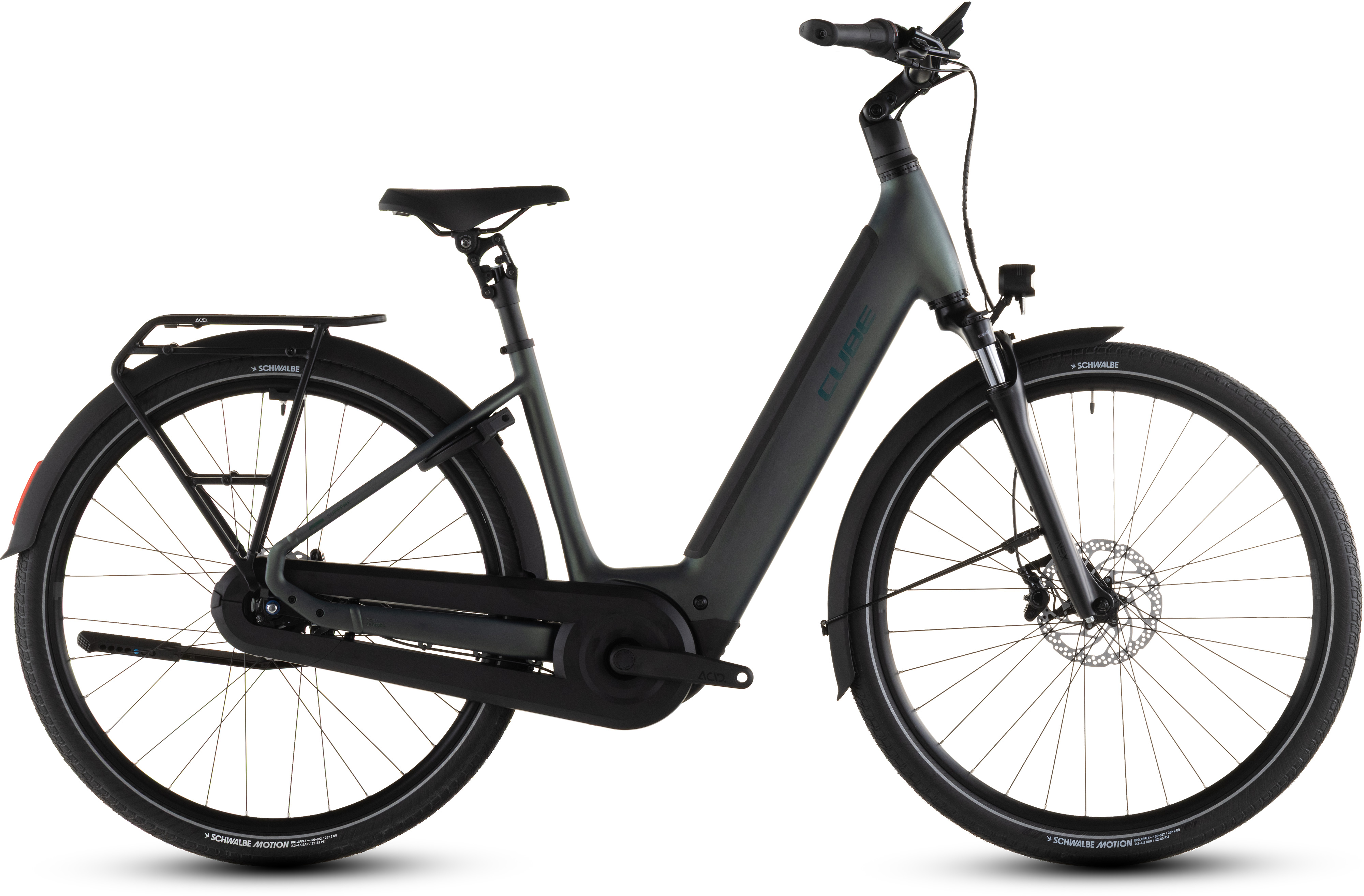Biciclete electrice - BICICLETA ELECTRICA CUBE SUPREME RT HYBRID COMFORT EXC 600 EASY ENTRY SAGEBRUSHGREEN PRISM 2026 50 cm