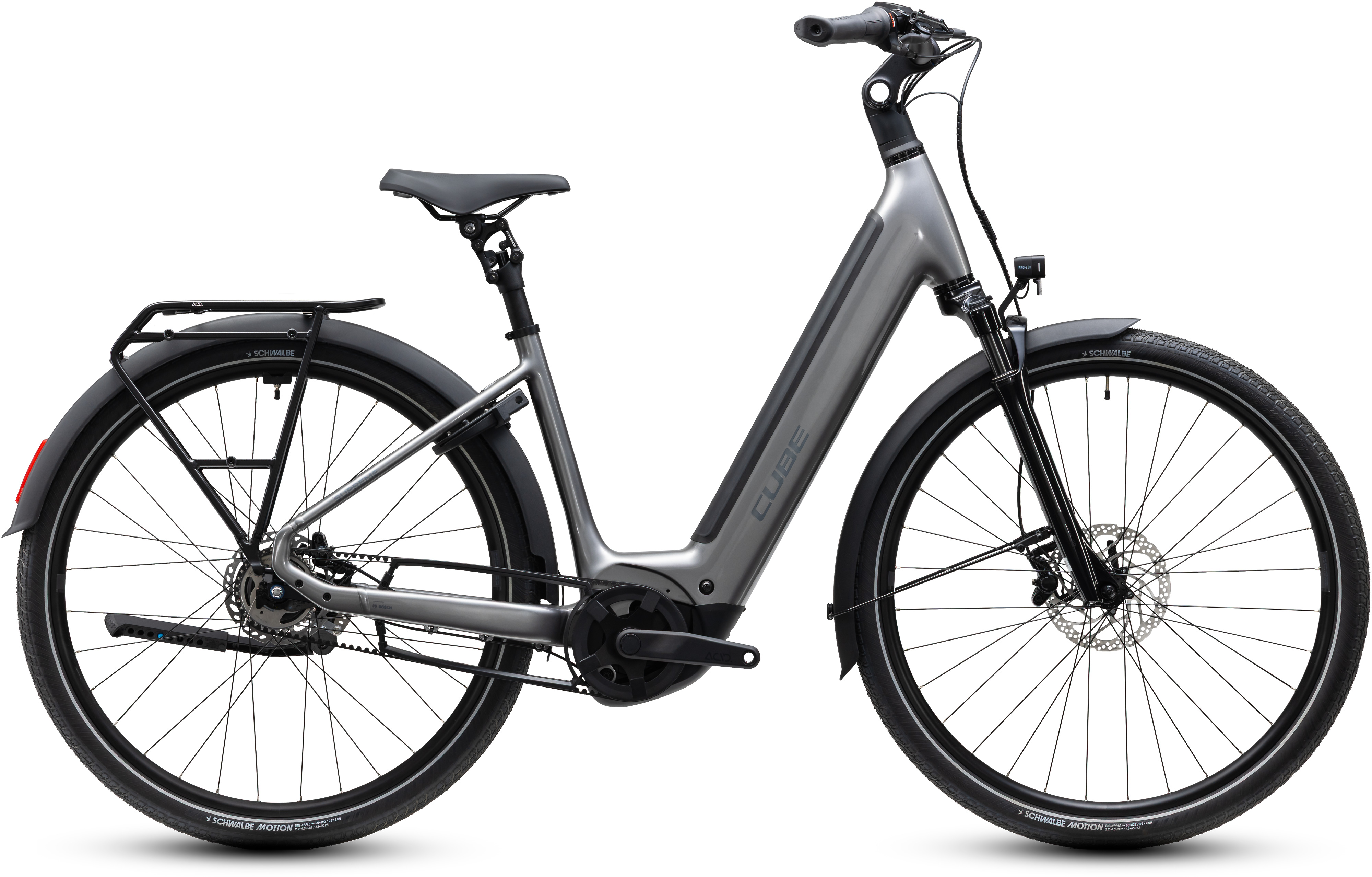 Ciclism - BICICLETA ELECTRICA CUBE SUPREME RT HYBRID DELUXE EX 600 EASY ENTRY QUICKSILVER GREY 2027 cadru 42cm - roti 26