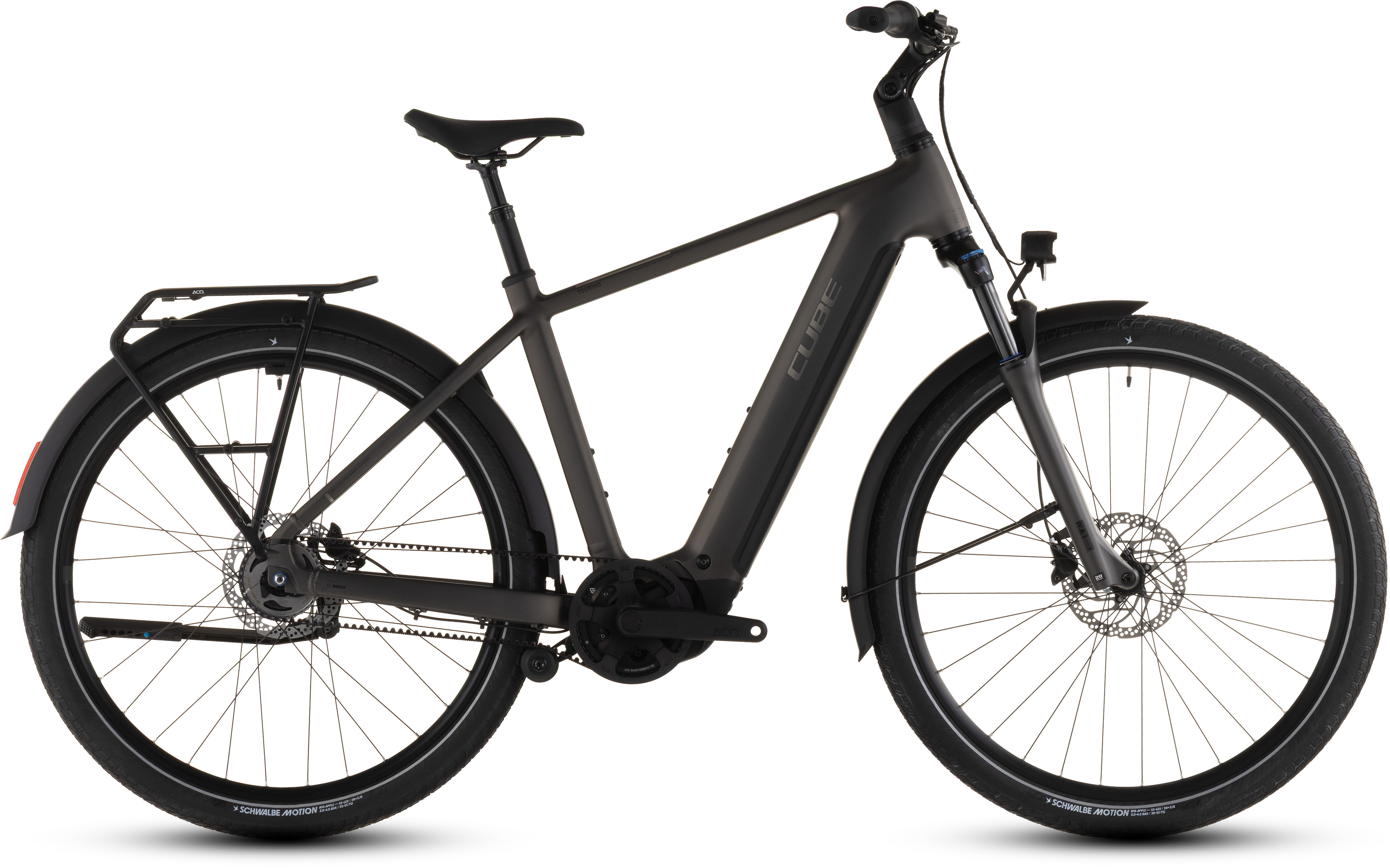 Biciclete electrice - BICICLETA ELECTRICA CUBE TOURING HYBRID COMFORT SLX 800 CHARCOAL CHROME 2026 54 cm
