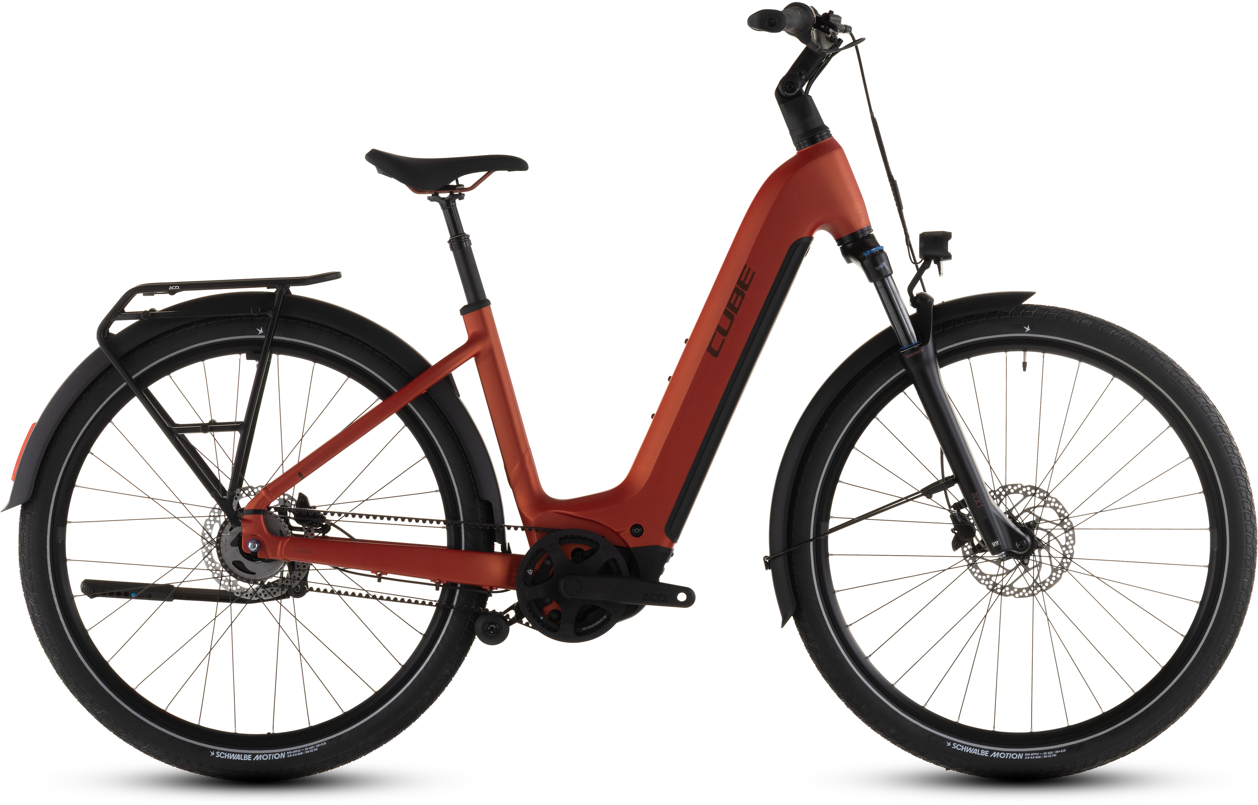 Biciclete electrice - BICICLETA ELECTRICA CUBE TOURING HYBRID COMFORT SLX 800 EASY ENTRY CHILLI CHROME 2026 50 cm