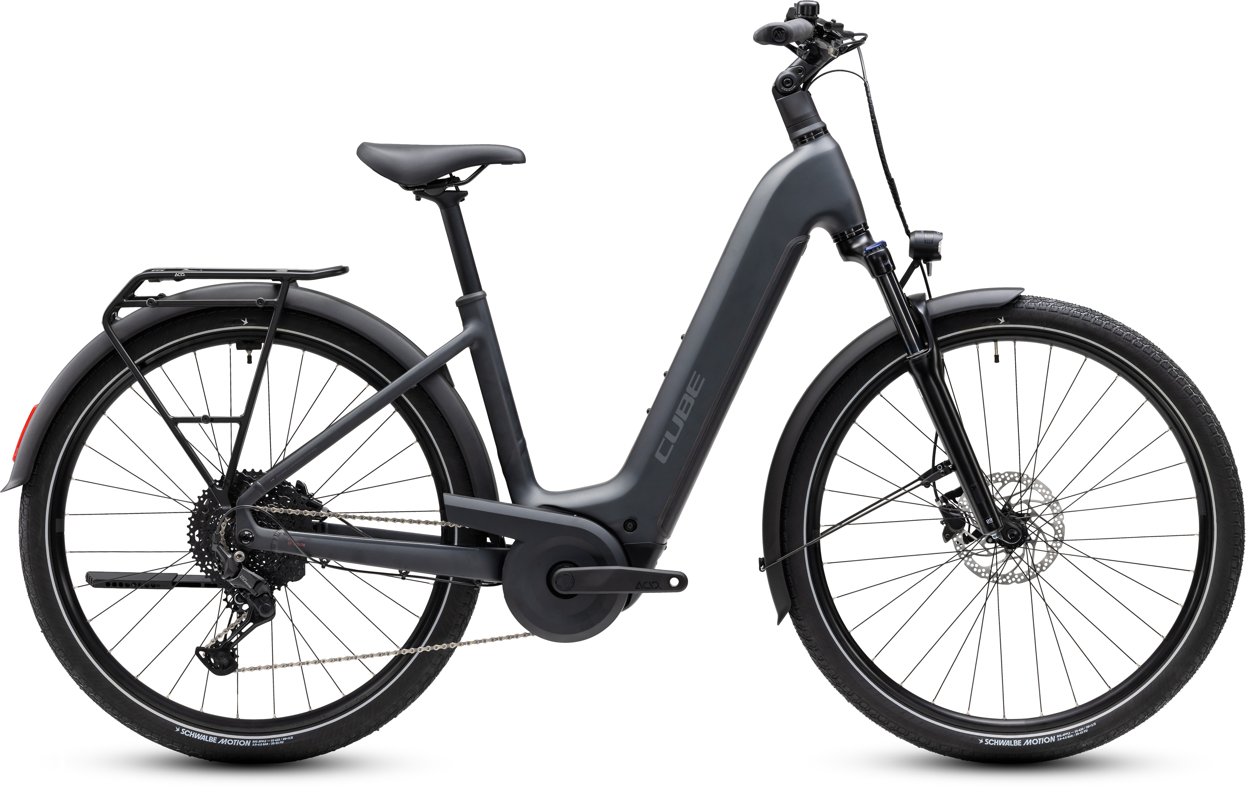 Ciclism - BICICLETA ELECTRICA CUBE TOURING HYBRID ONE 600 EASY ENTRY  GREY COOLGREY 2027 54 cm