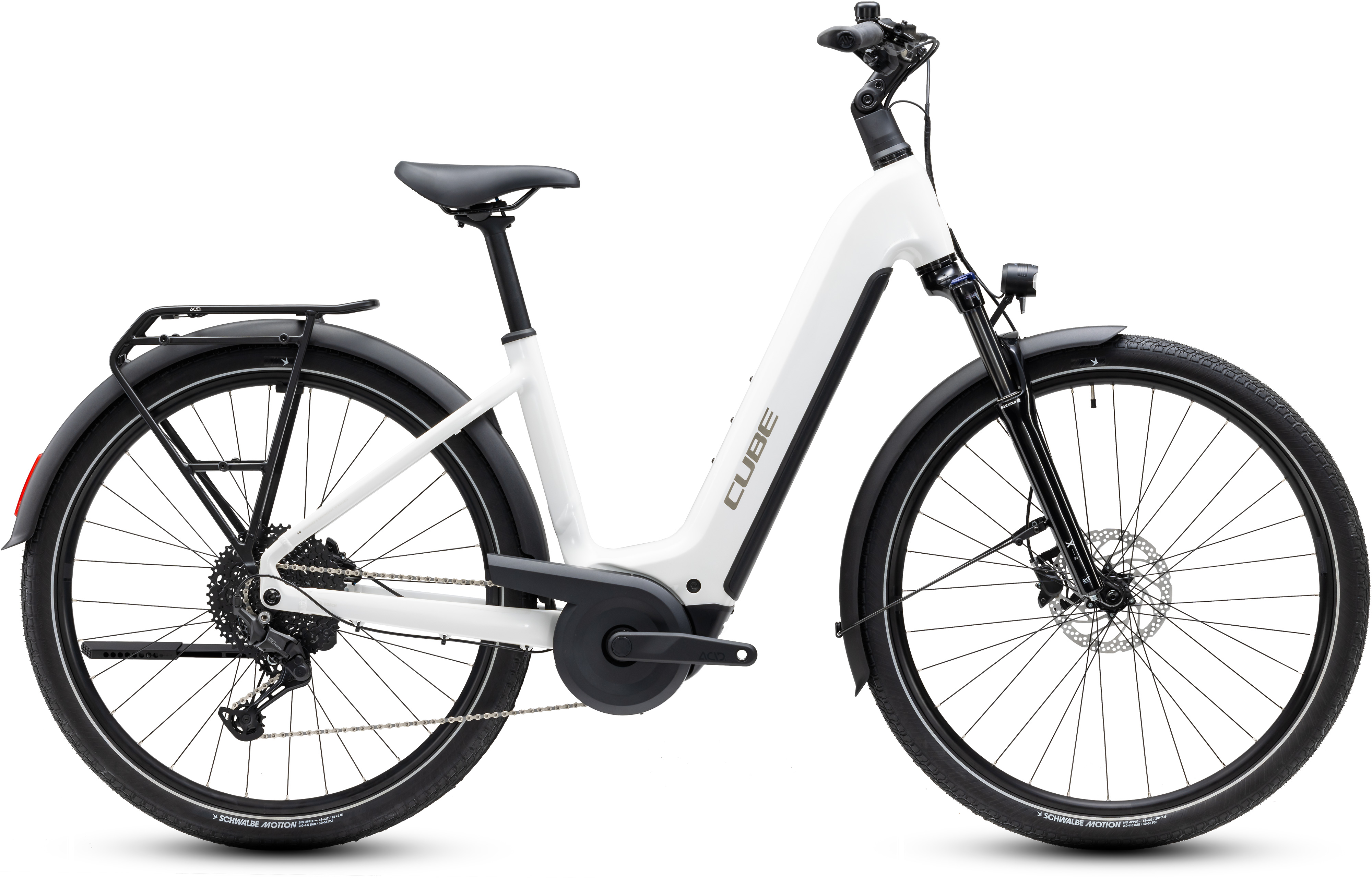 Ciclism - BICICLETA ELECTRICA CUBE TOURING HYBRID ONE 600 EASY ENTRY METALLICWHITE CHROME 2027 50 cm