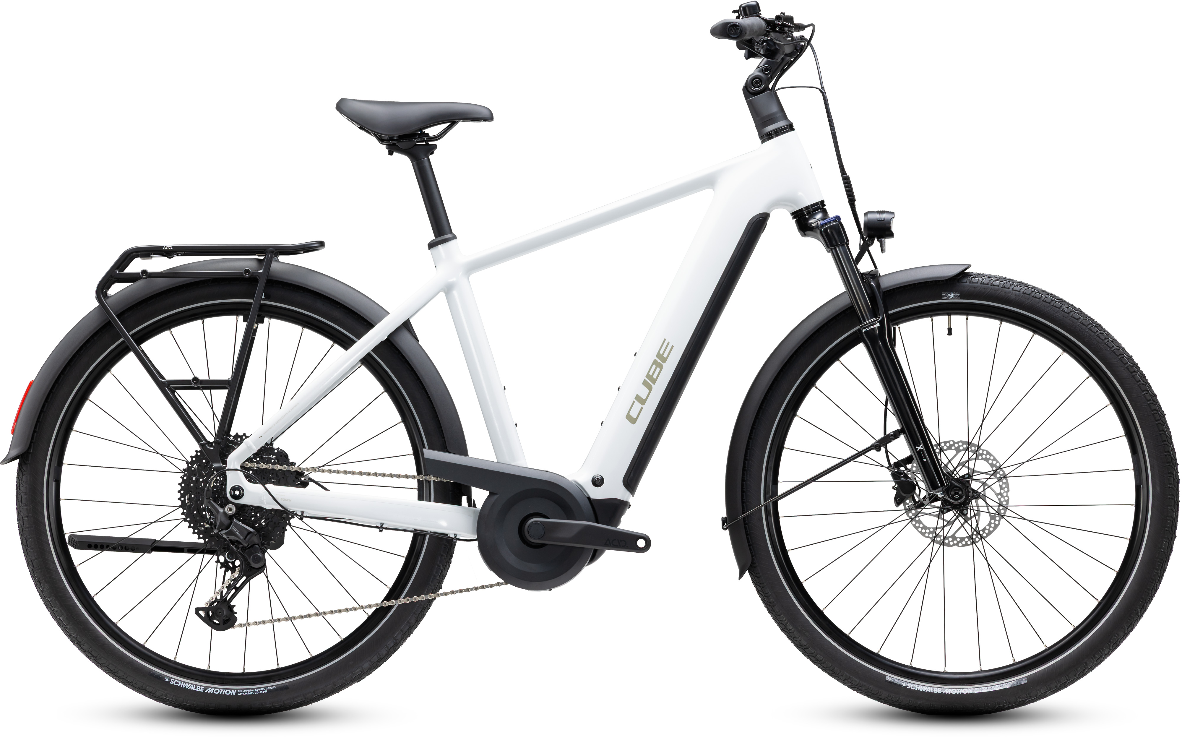 Ciclism - BICICLETA ELECTRICA CUBE TOURING HYBRID ONE 600 METALLICWHITE CHROME 2027 62 cm