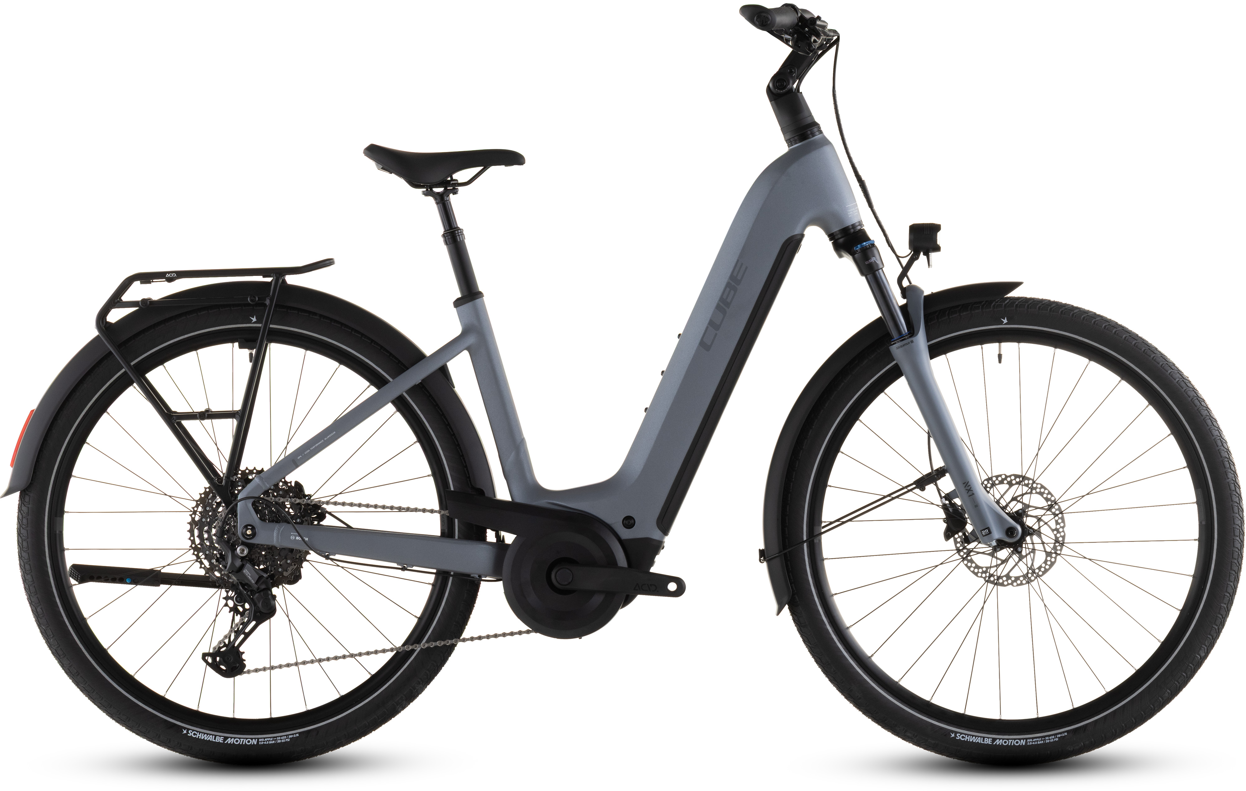 Biciclete electrice - BICICLETA ELECTRICA CUBE TOURING HYBRID PRO 800 EASY ENTRY PEARLGREY GREY 2026 58cm